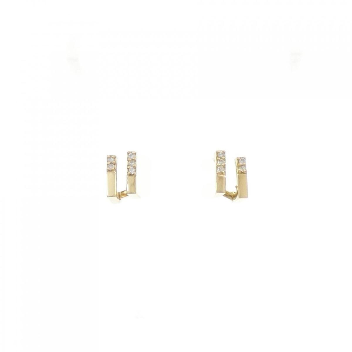 K18YG ダイヤモンド ピアス 0.10CT【中古】