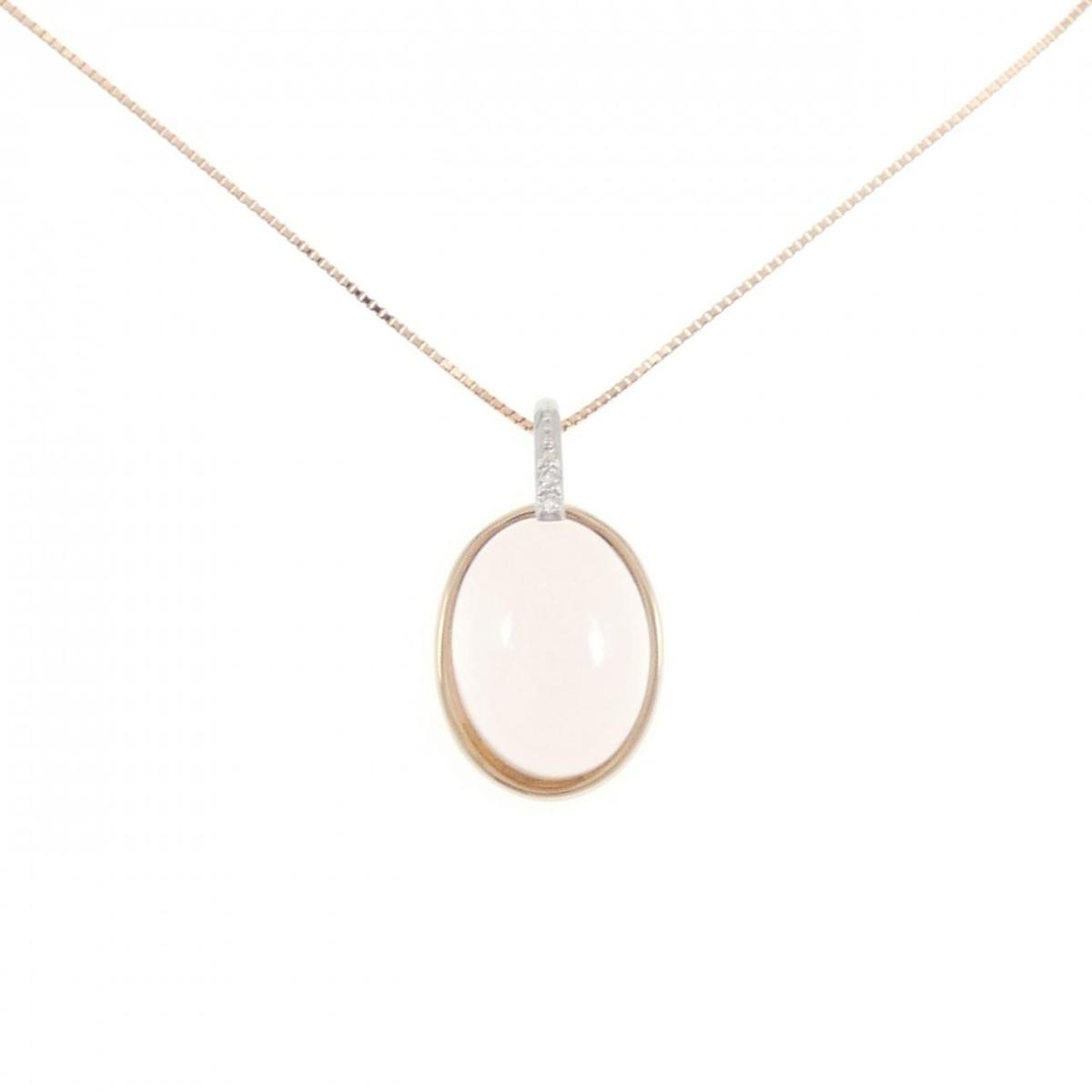 K18PG/PT950 ローズクオーツ ネックレス 10.00CT【中古】｜KOMEHYO ONLINESTORE 店