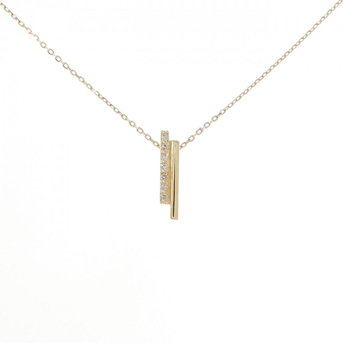 K18YG ダイヤモンド ネックレス【中古】