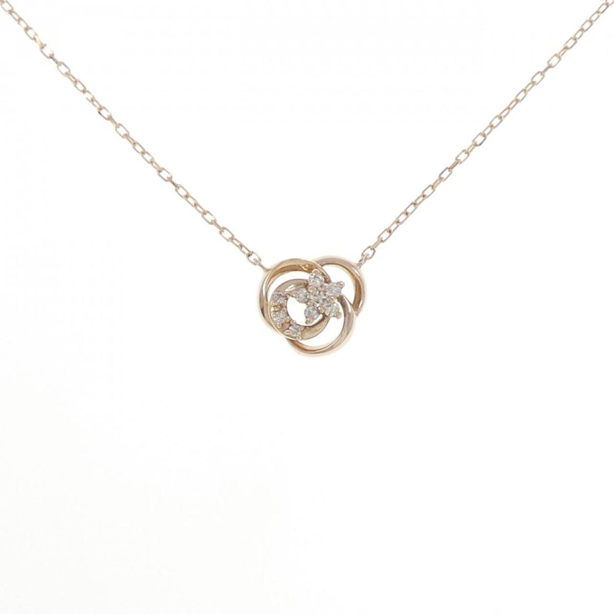 K18PG ムーン&times;スター ダイヤモンド ネックレス 0.06CT【中古】｜KOMEHYO ONLINESTORE 店