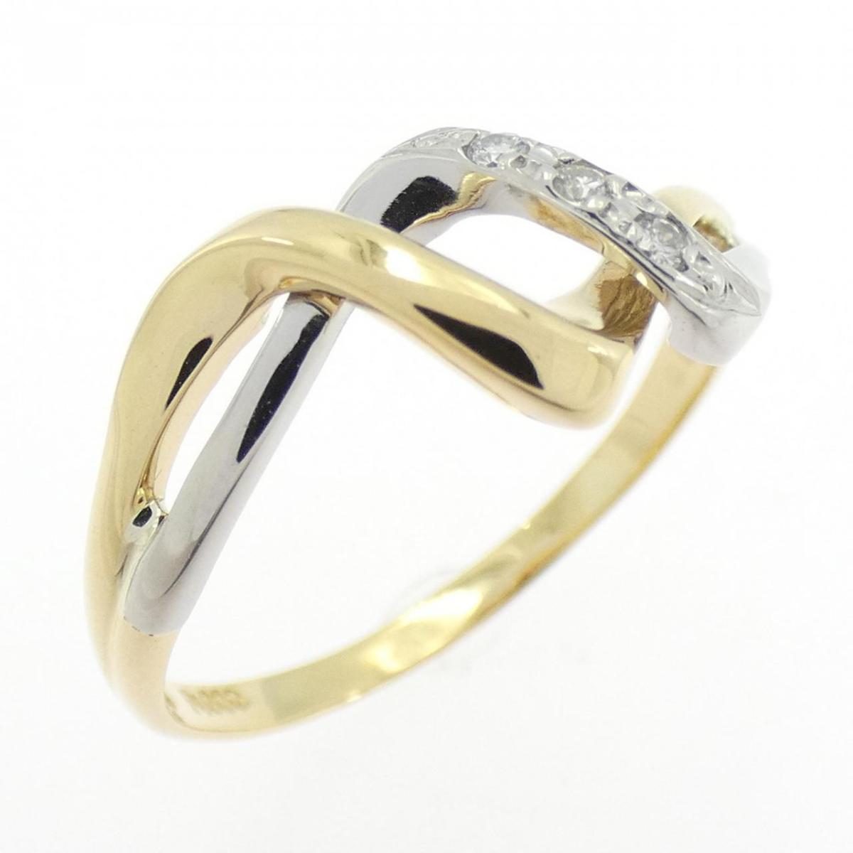 K18YG/PT900 ダイヤモンド リング 0.03CT【中古】｜KOMEHYO ONLINESTORE 店