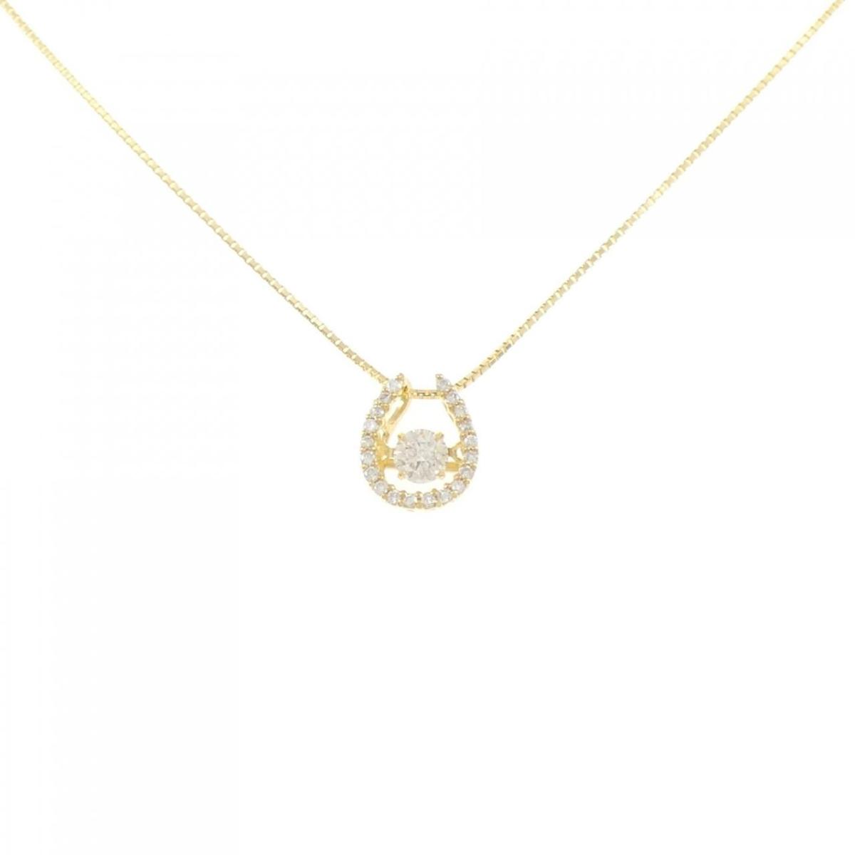 K18YG ダイヤモンド ネックレス 0.20CT【中古】