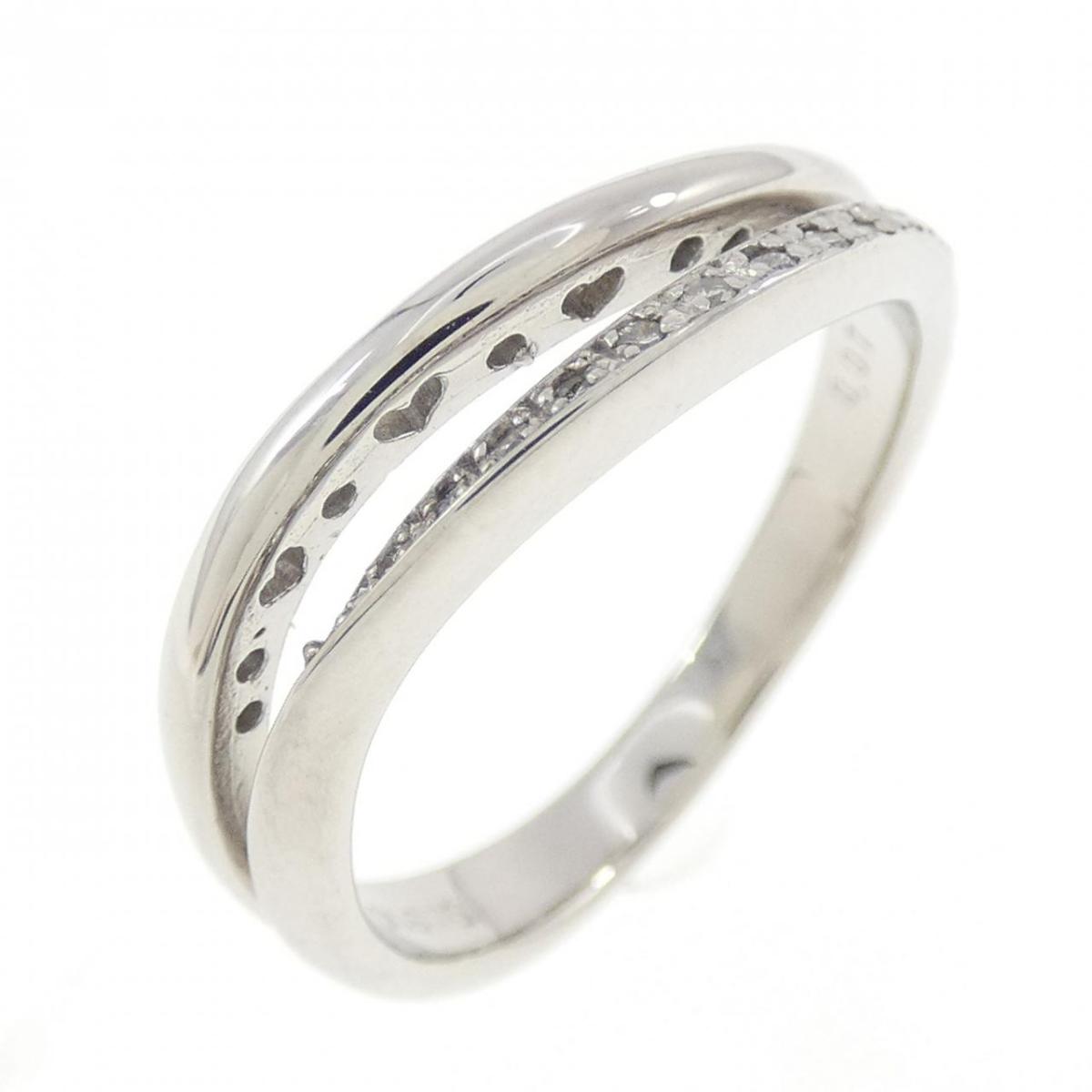 K18WG ダイヤモンド リング 0.07CT【中古】