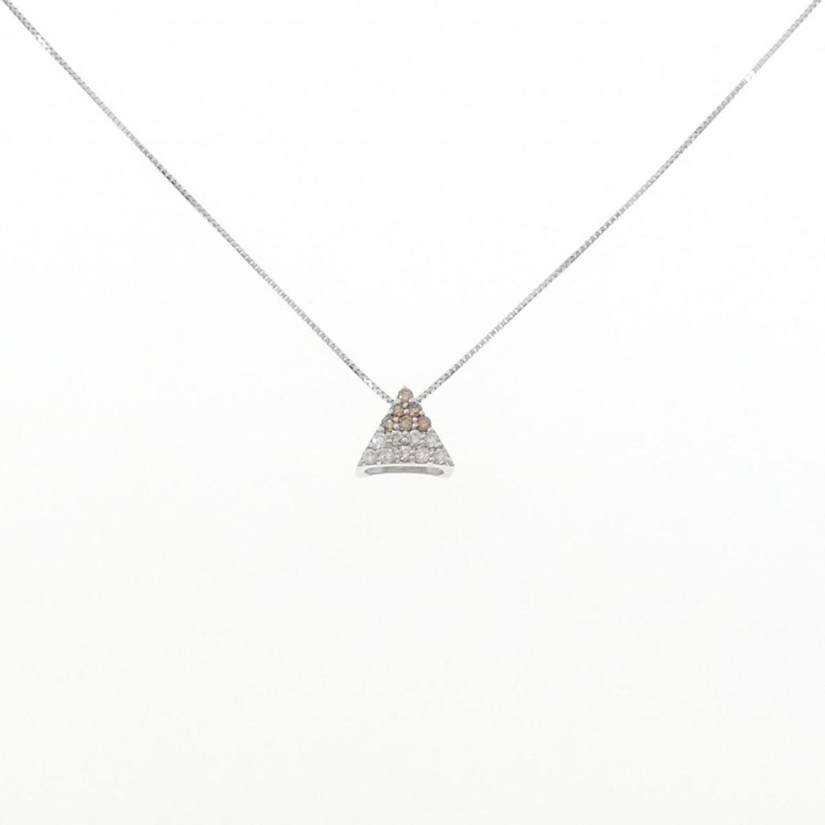 K18WG ダイヤモンド ネックレス 0.30CT【中古】