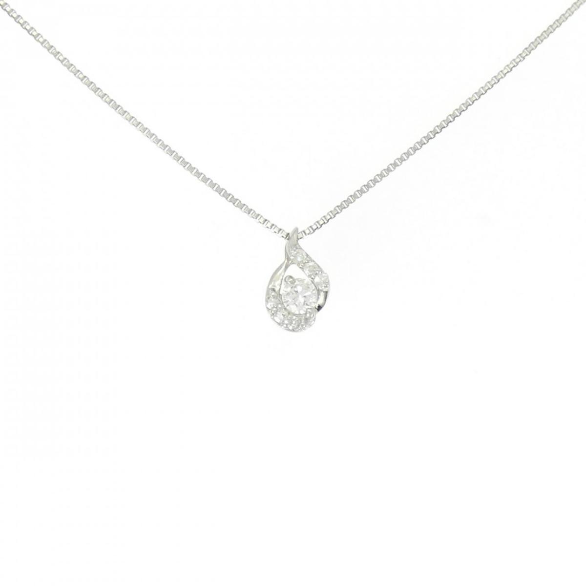 PT900/PT850 ダイヤモンド ネックレス 0.10CT【中古】