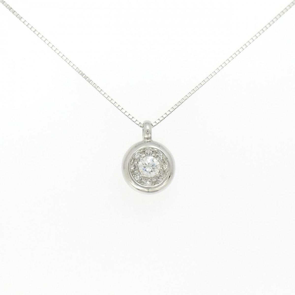 PT900/PT850 ダイヤモンド ネックレス 0.25CT【中古】