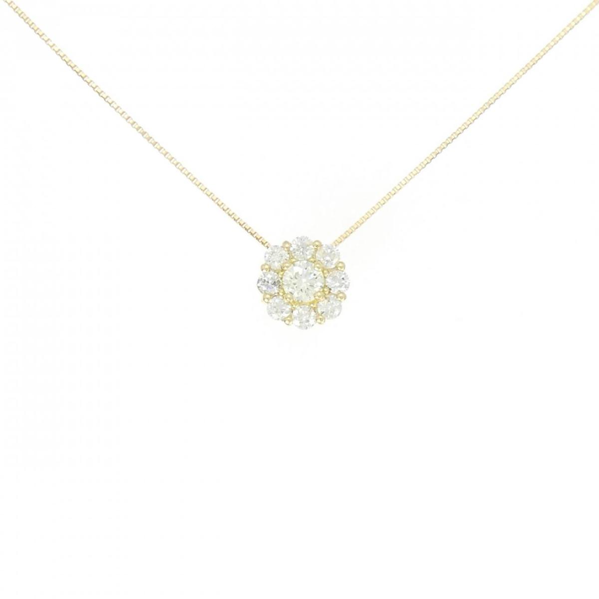 K18YG ダイヤモンド ネックレス 0.174CT【中古】