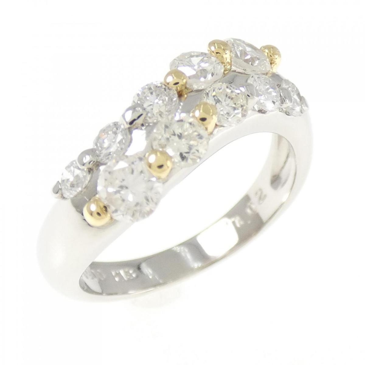 PT900/K18YG ダイヤモンド リング 1.02CT【中古】