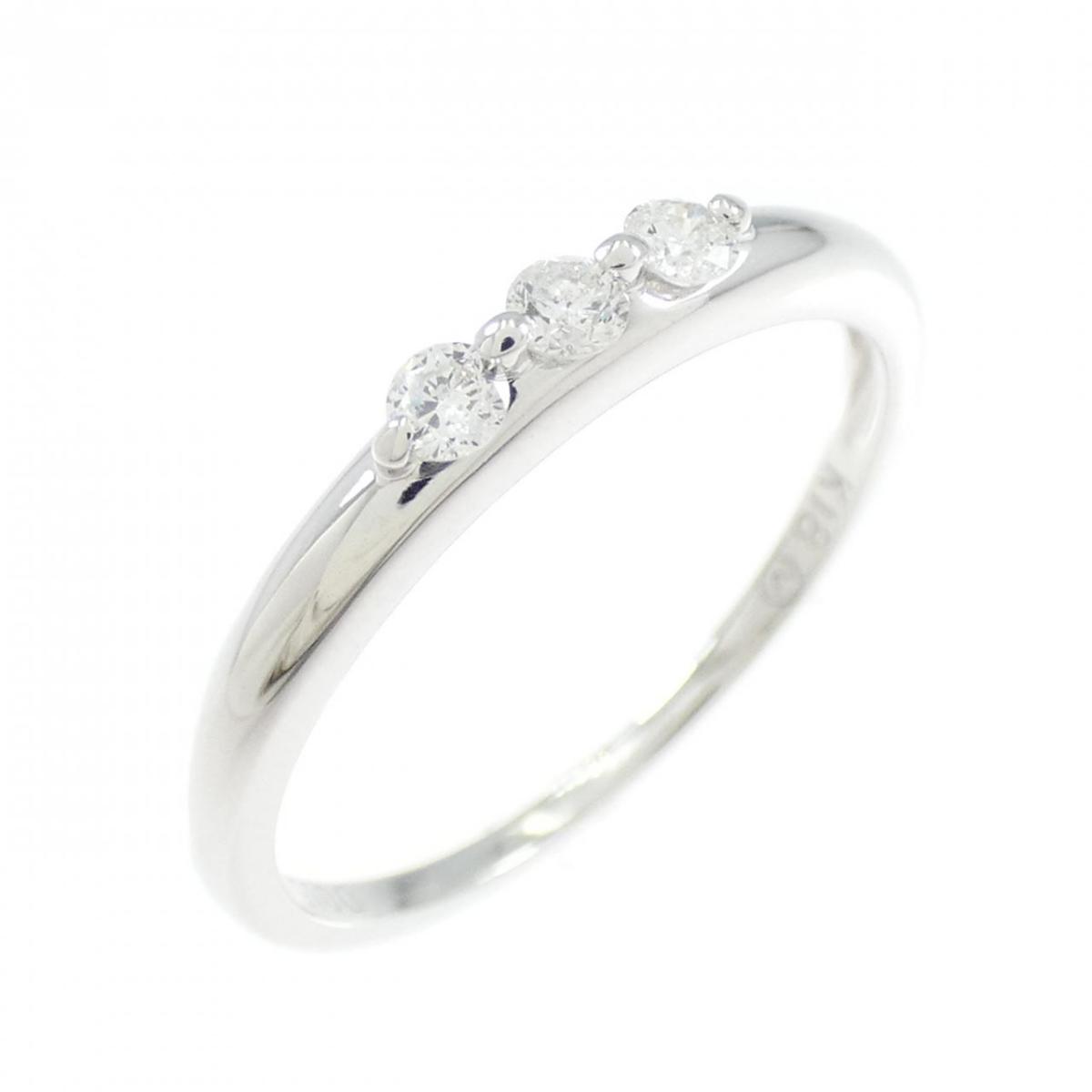 K18WG スリーストーン ダイヤモンド リング 0.15CT【中古】｜KOMEHYO ONLINESTORE 店