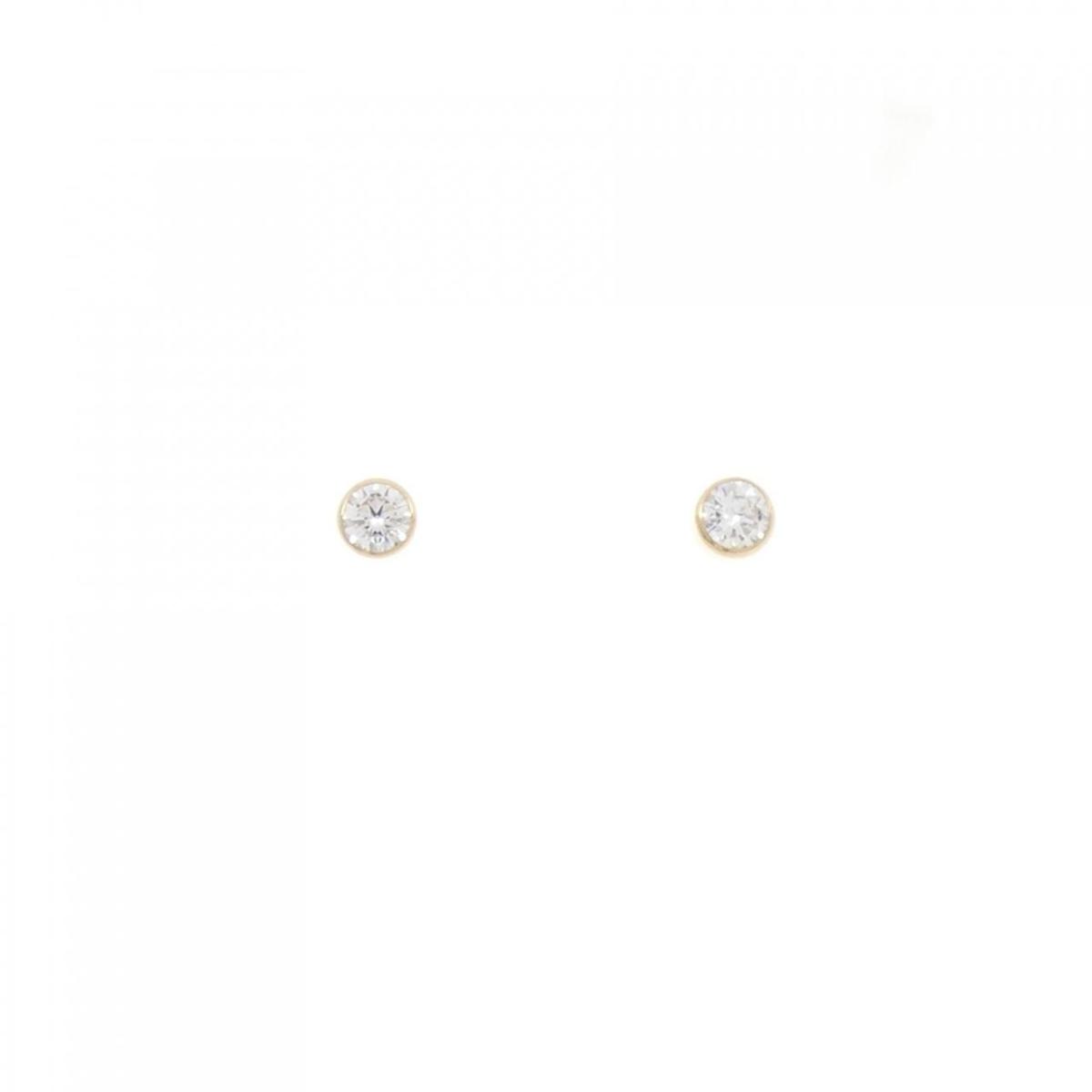 K18YG キュービック ピアス【中古】