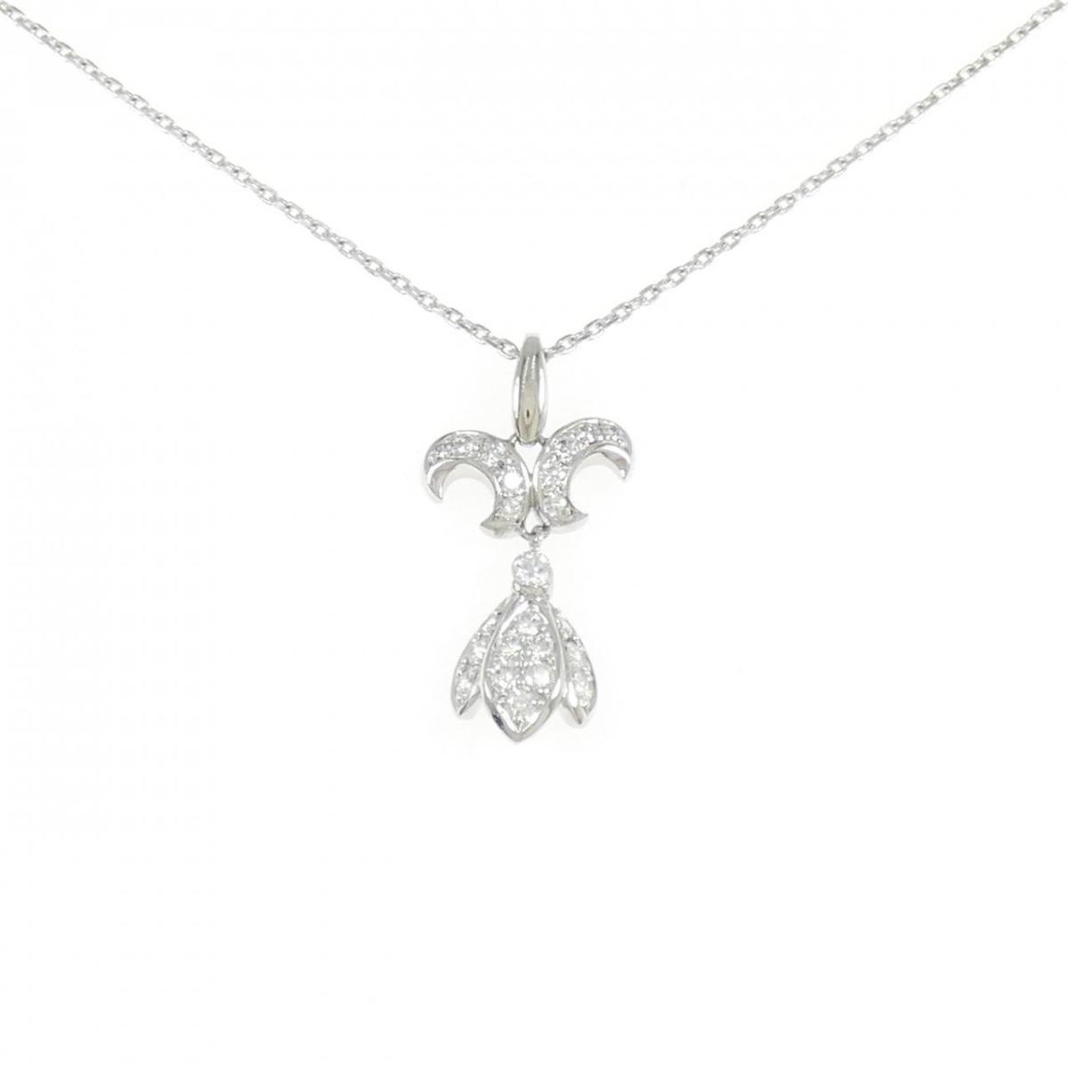 ロイヤル アッシャー ダイヤモンド ネックレス 0.35CT【中古】