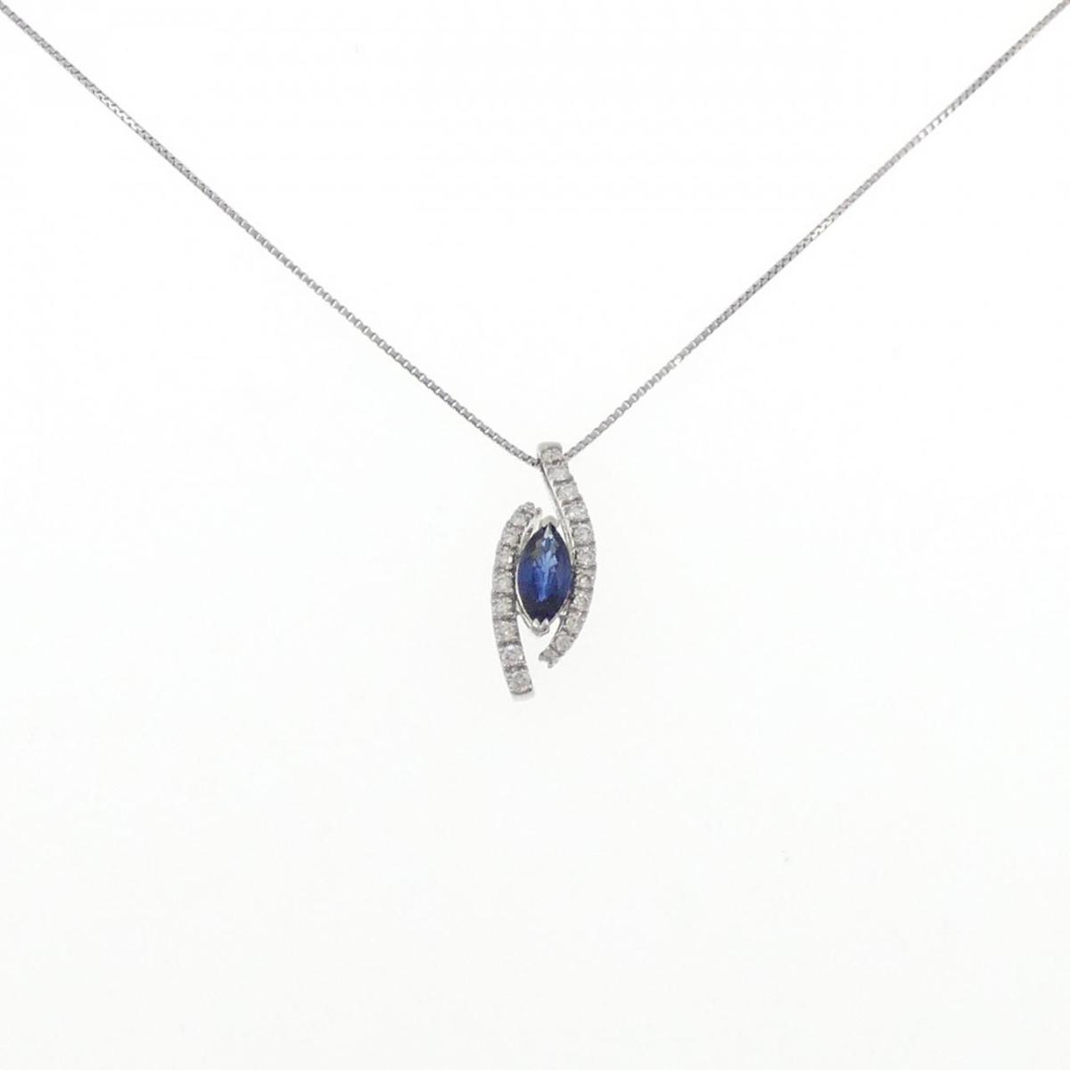 PT900/PT850 サファイヤ ネックレス 0.95CT【中古】