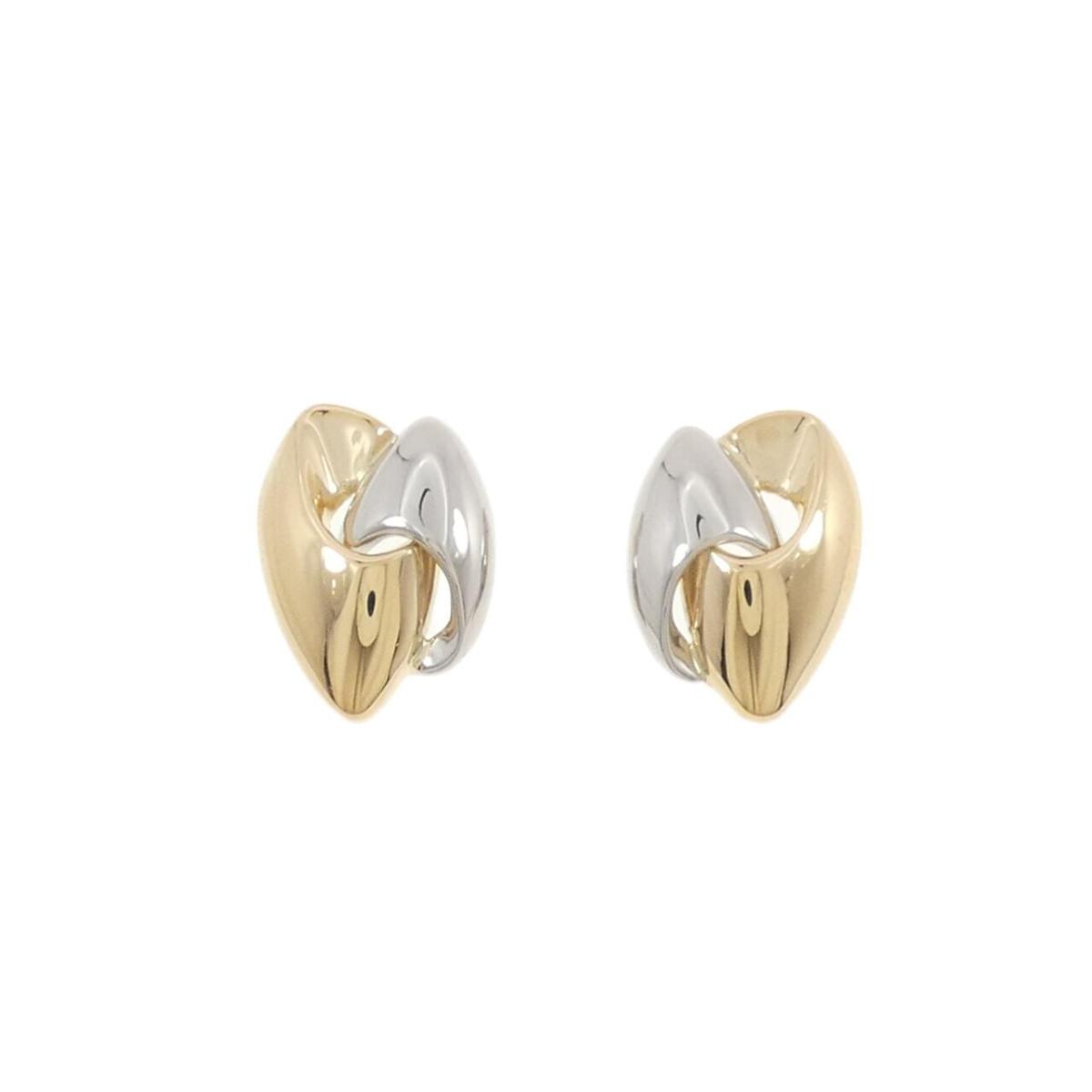 K18YG/PT ピアス【中古】