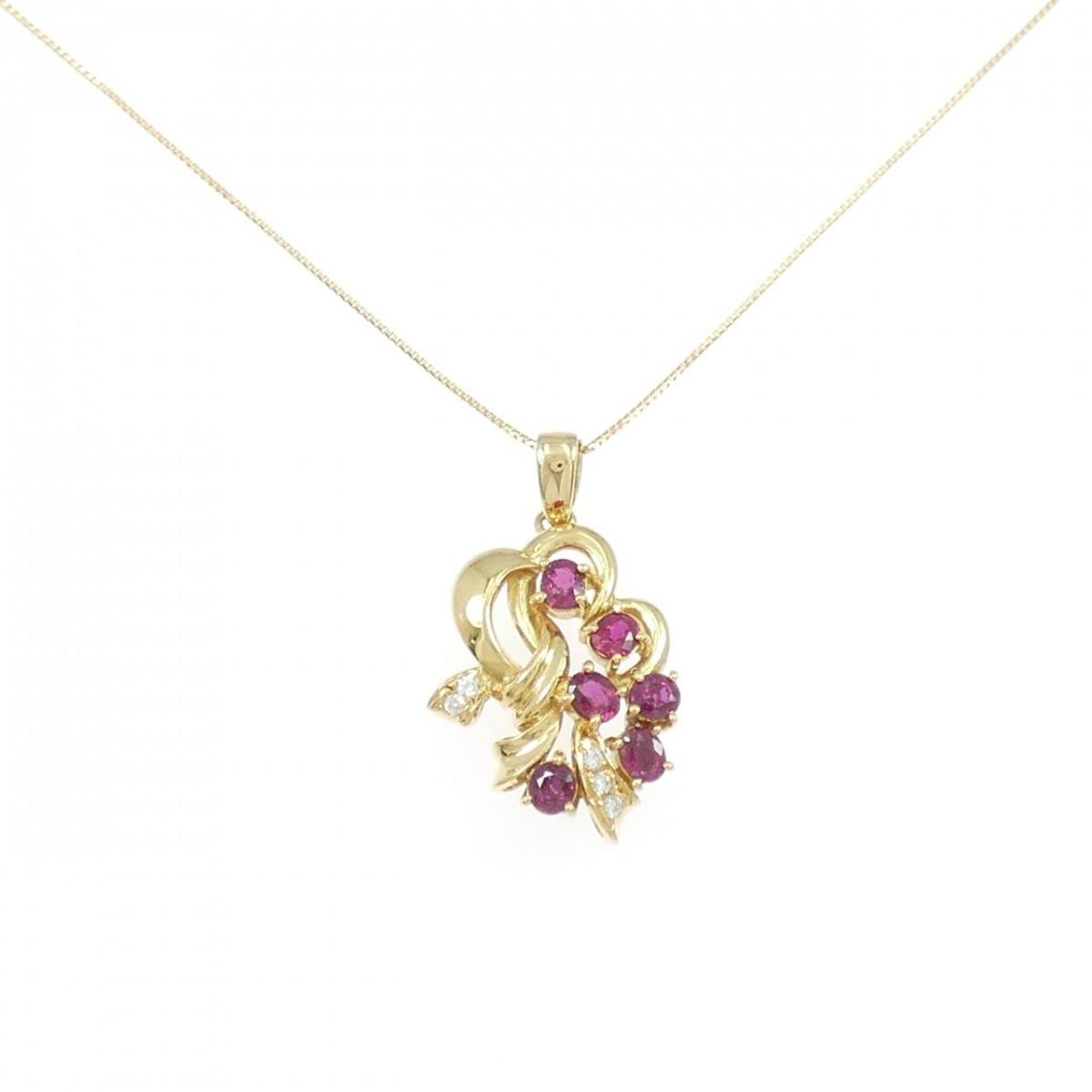 K18YG ルビー ネックレス 1.17CT【中古】