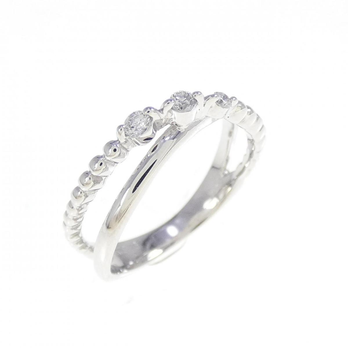 K18WG ダイヤモンド ピンキーリング 0.06CT【中古】｜KOMEHYO ONLINESTORE 店 39,390円