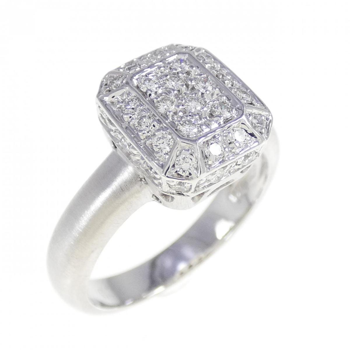 750WG ダイヤモンド リング 0.32CT【中古】