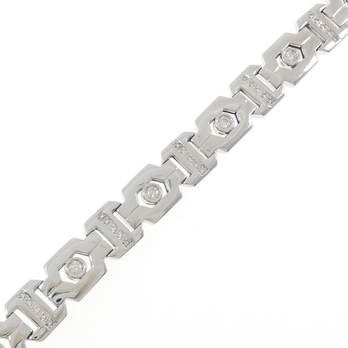 K18WG ダイヤモンド ブレスレット 1.10CT【中古】
