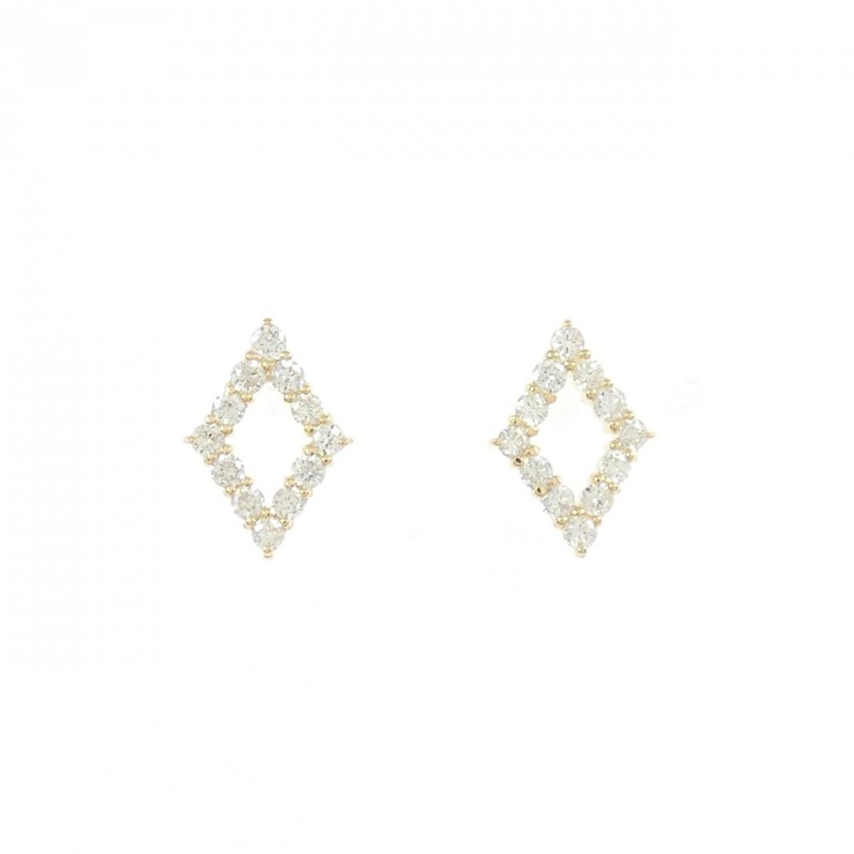【リメイク】K18YG ダイヤモンド ピアス 0.20CT【中古】