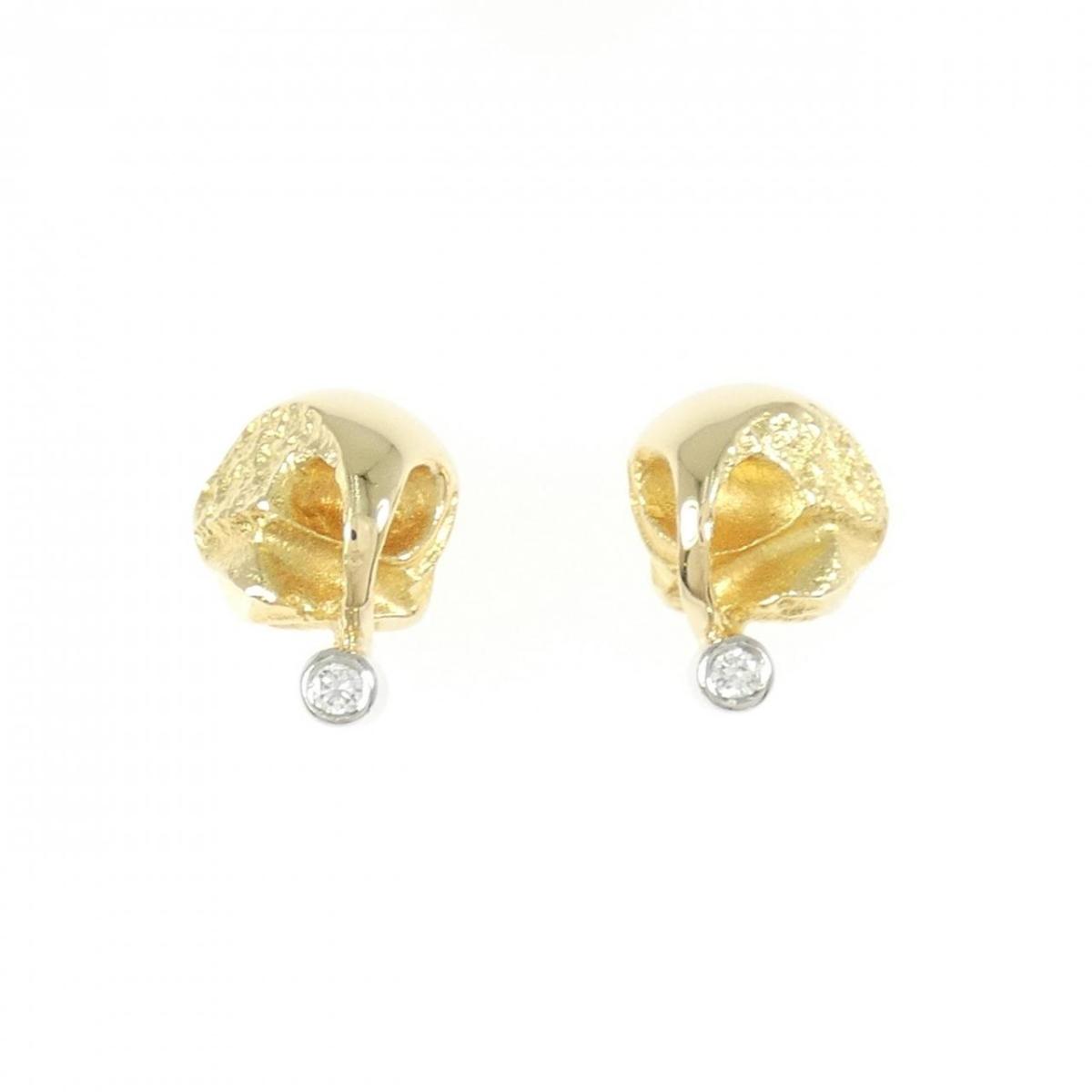 750YG/750WG ダイヤモンド ピアス 0.06CT【中古】