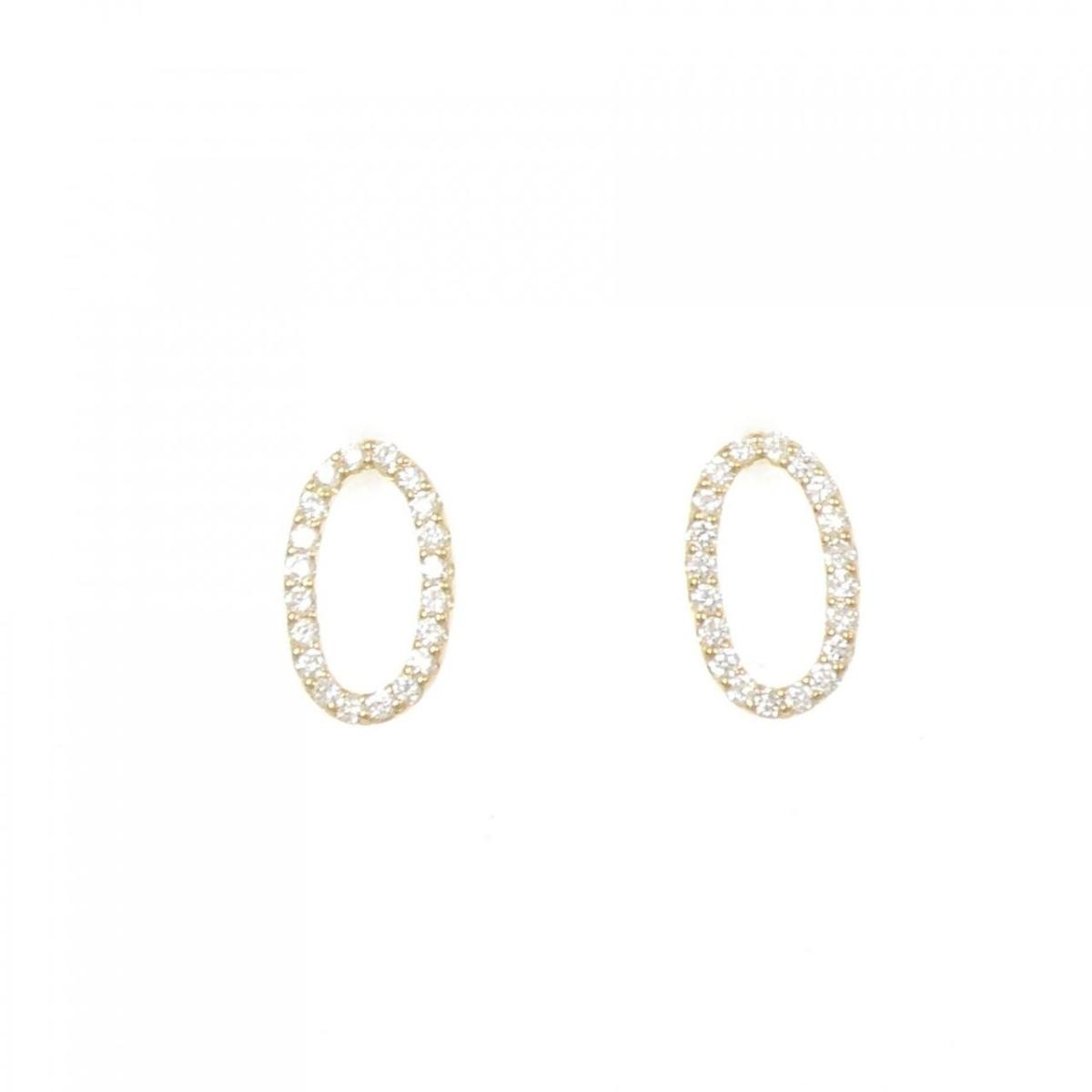 【リメイク】K18YG ダイヤモンド ピアス 0.20CT【中古】