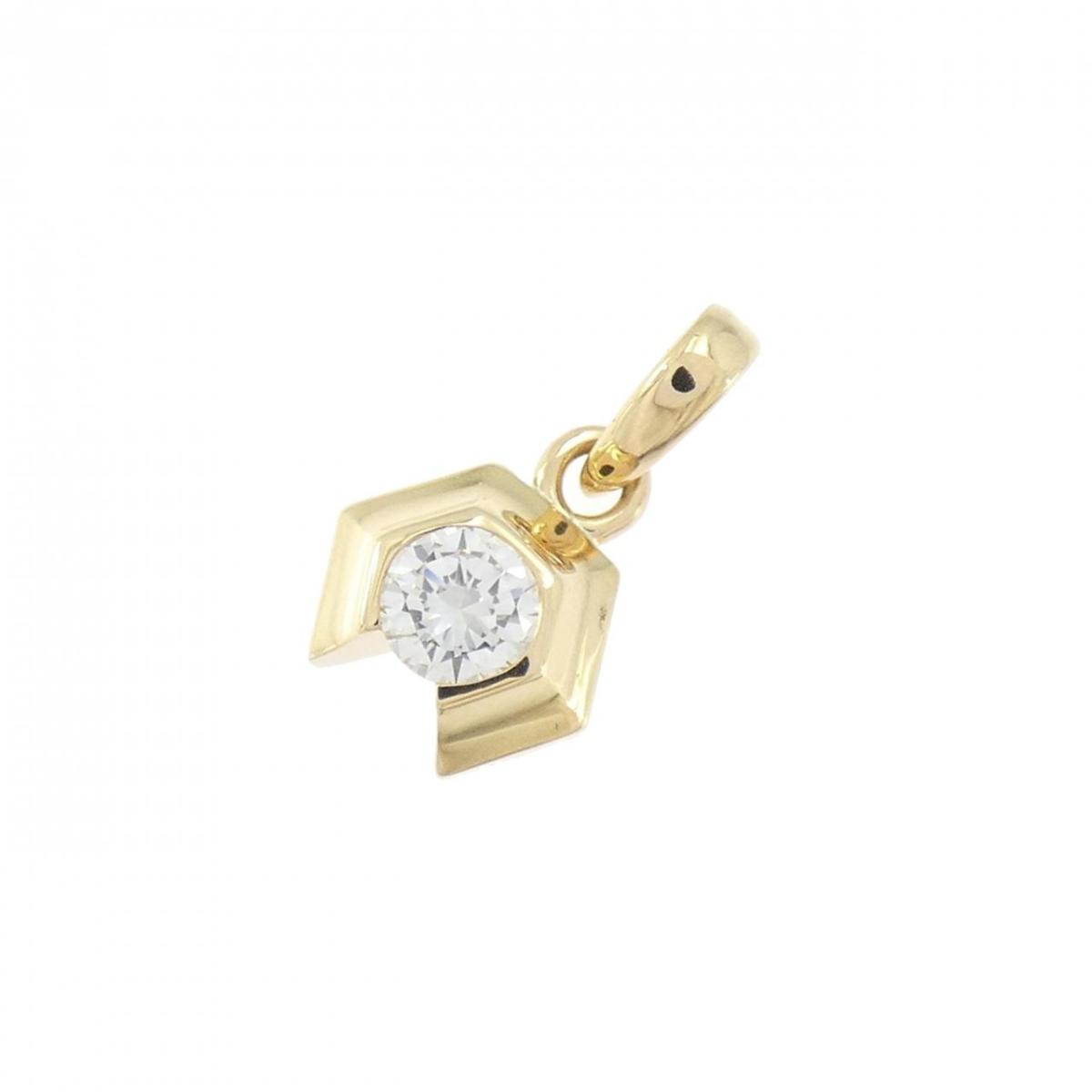 K18YG ダイヤモンド ペンダント 0.27CT【中古】