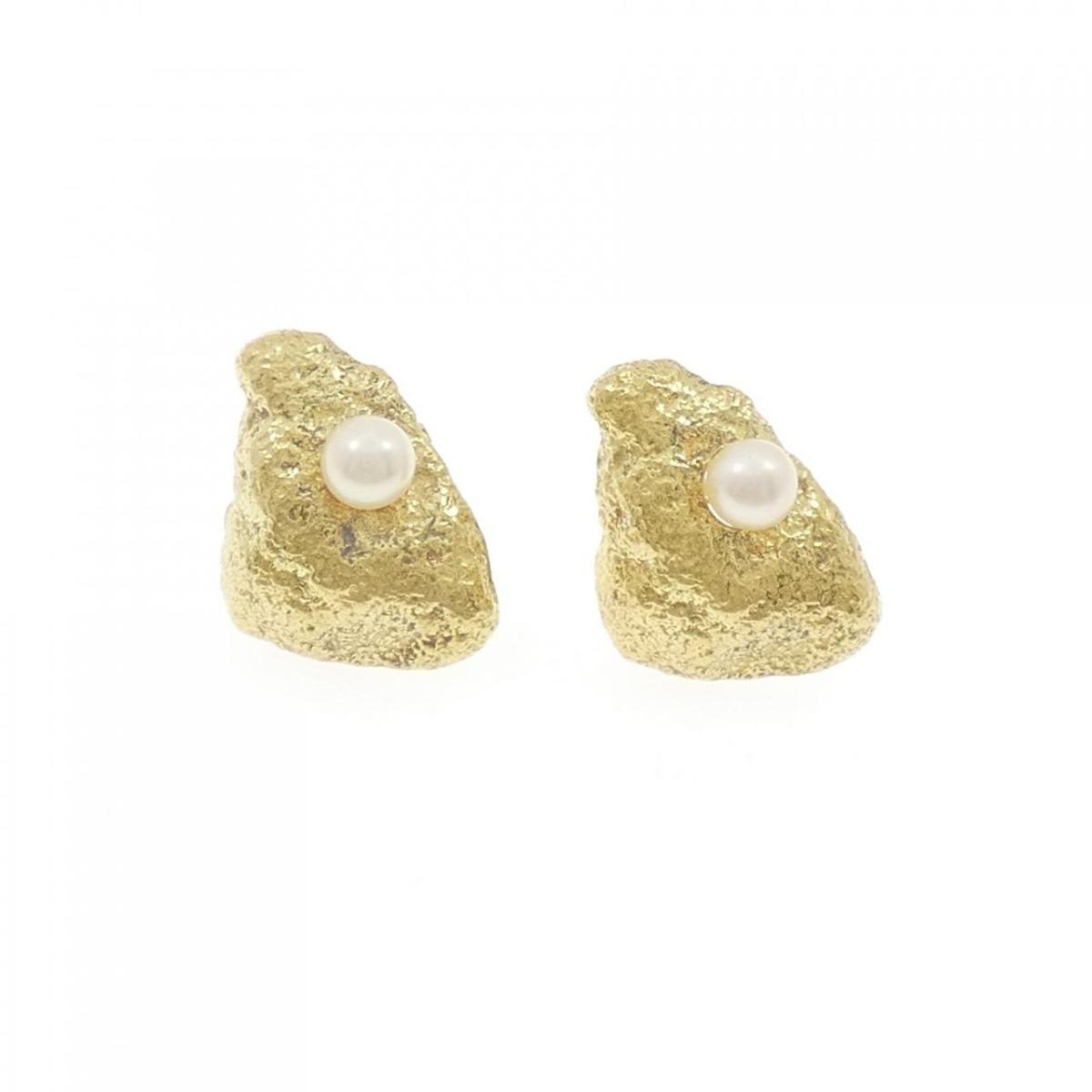 K18YG アコヤパール ピアス 5mm【中古】