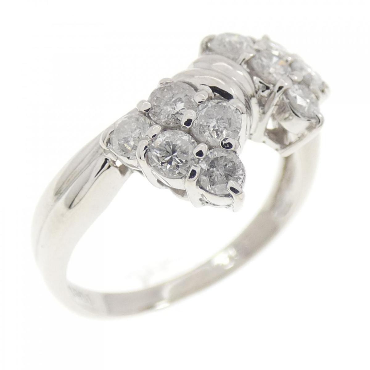 PT900 リボン ダイヤモンド リング 0.55CT【中古】