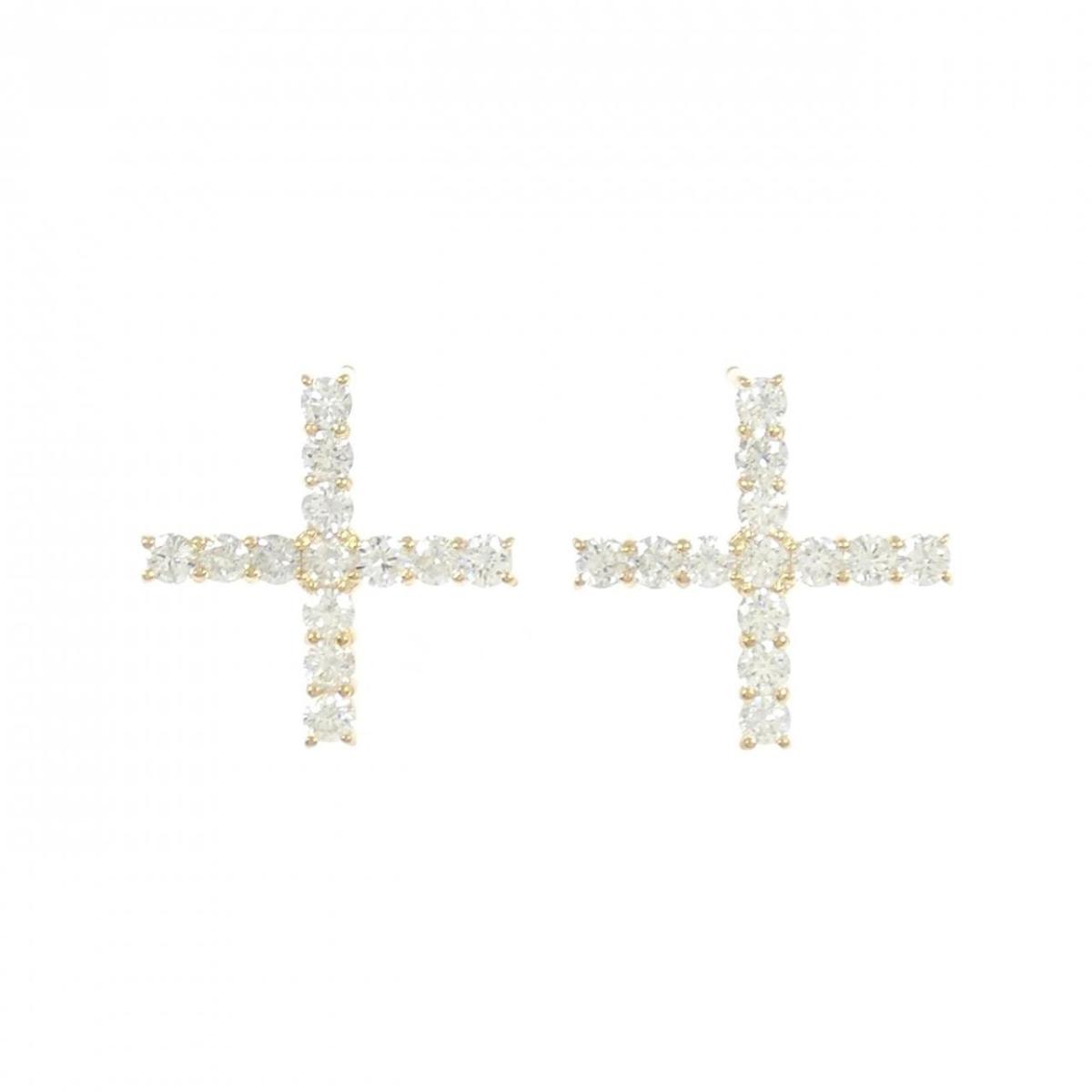 【リメイク】K18YG ダイヤモンド ピアス 0.60CT【中古】