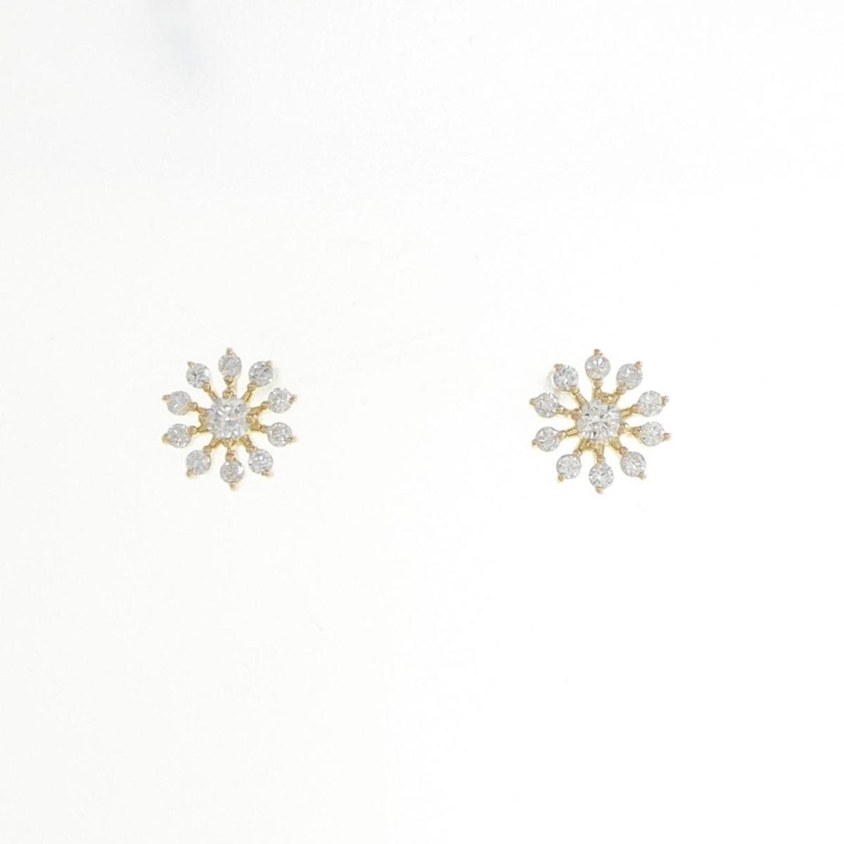 【リメイク】K18YG ダイヤモンド ピアス 0.30CT【中古】