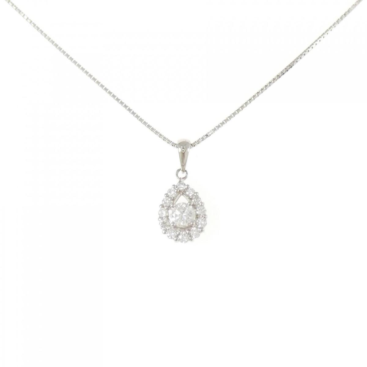 PT900/PT850 ダイヤモンド ネックレス 0.309CT【中古】