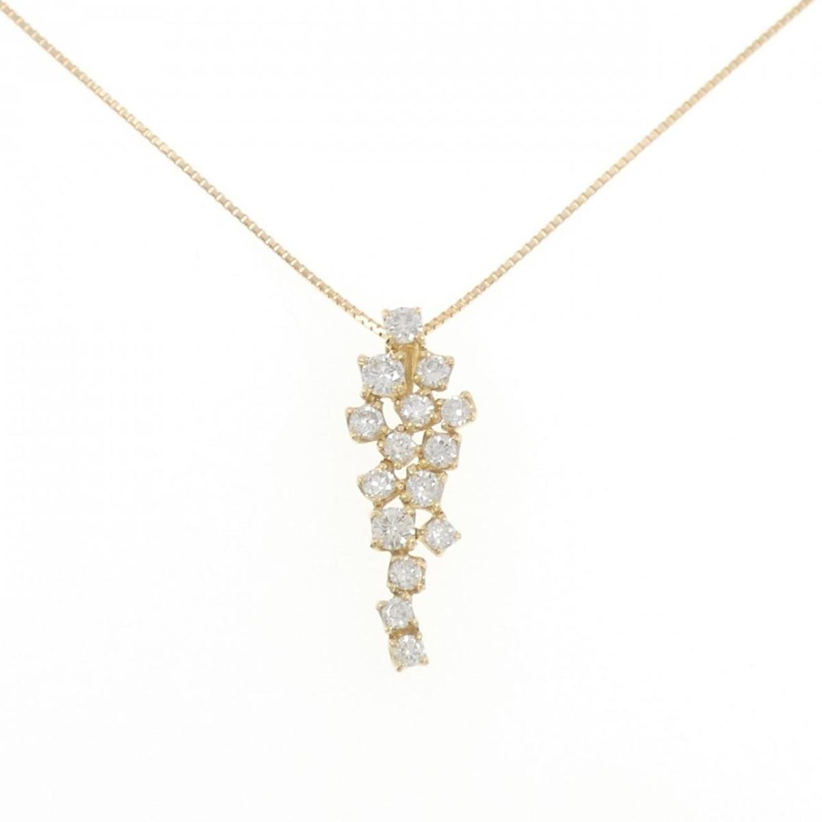 K18YG ダイヤモンド ネックレス 0.65CT【中古】