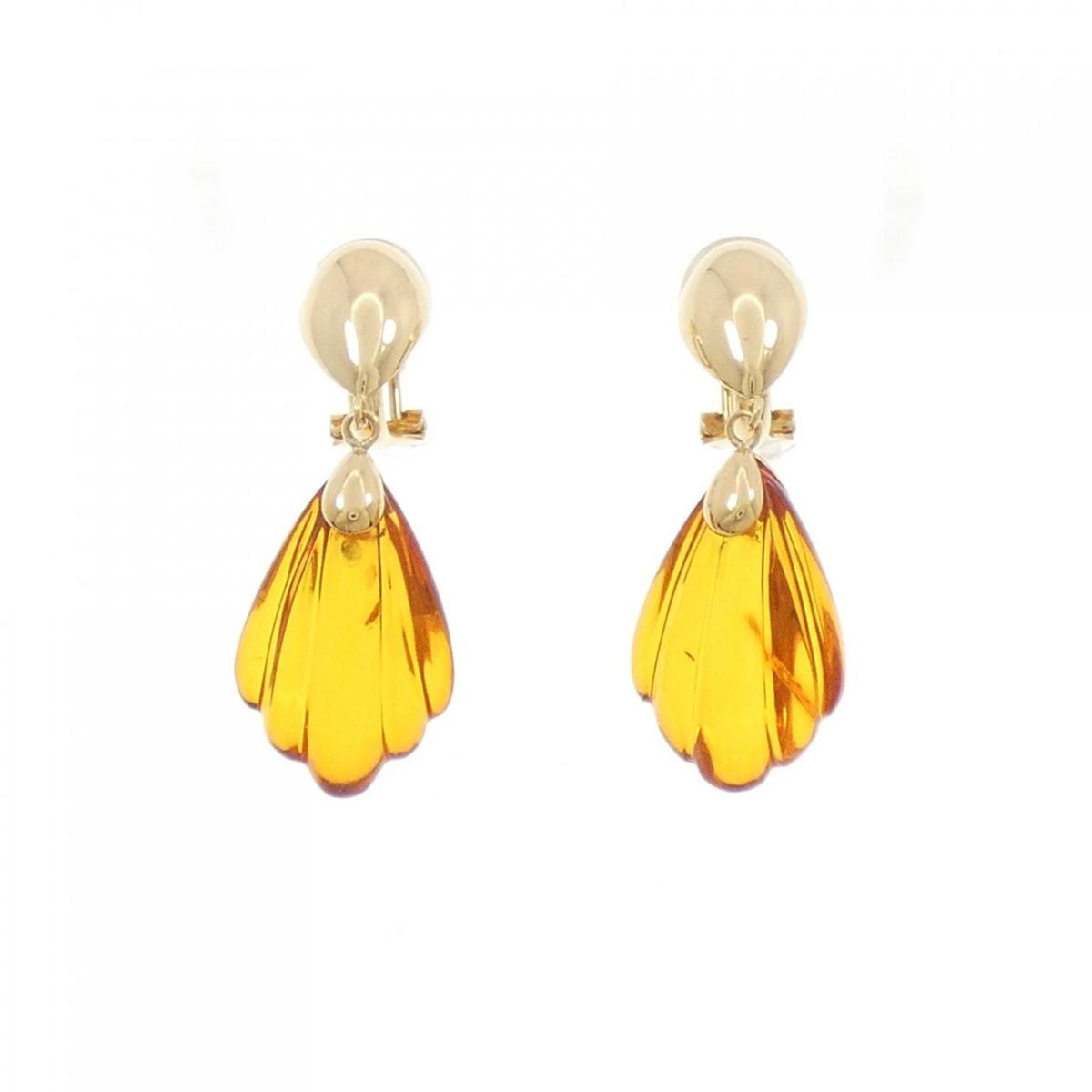 K18YG 琥珀 イヤリング【中古】｜KOMEHYO ONLINESTORE 店