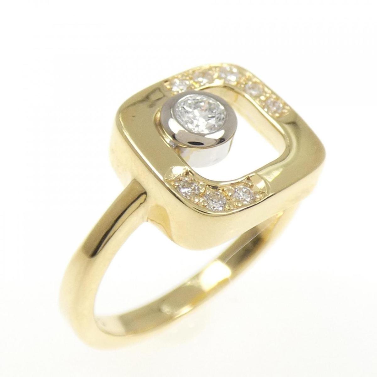 K18YG/K18WG ダイヤモンド リング 0.19CT【中古】