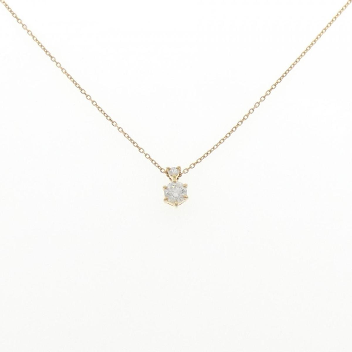 K18YG ダイヤモンド ネックレス 0.20CT【中古】
