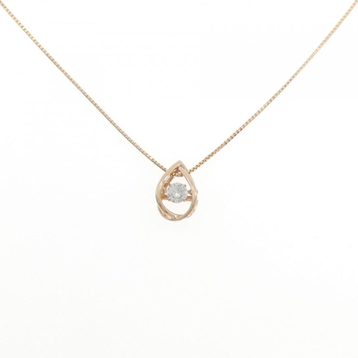 K18PG ダイヤモンド ネックレス 0.207CT【中古】
