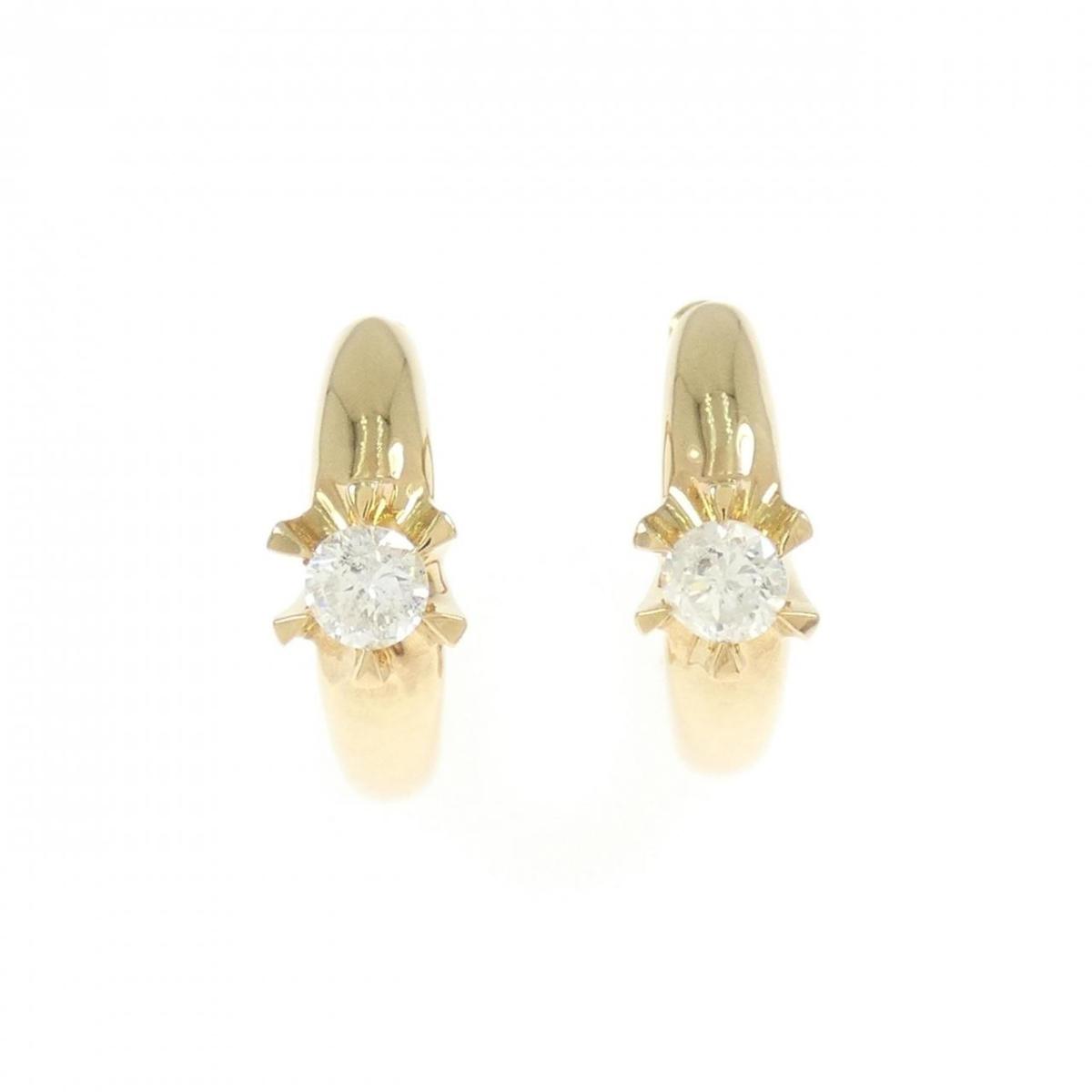 K18YG/K18PG ダイヤモンド ピアス 0.32CT【中古】