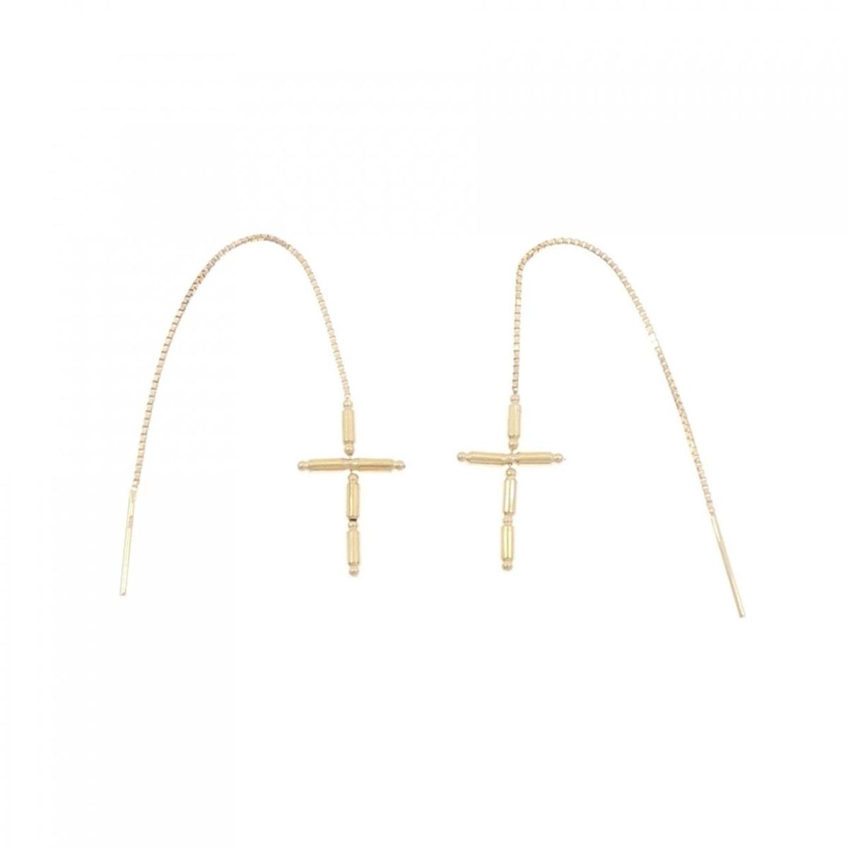 K18YG クロス ピアス【中古】｜KOMEHYO ONLINESTORE 店
