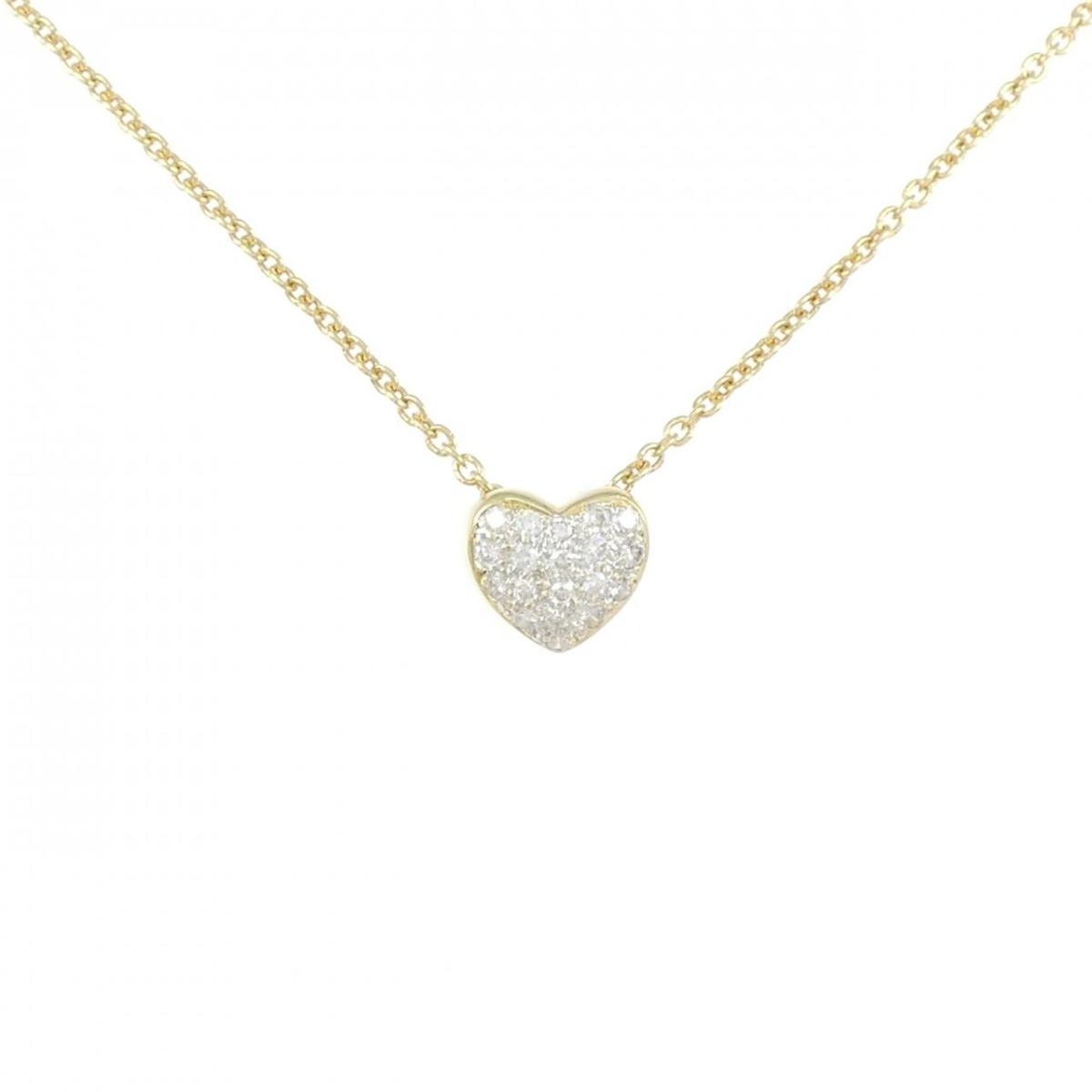 K18YG/K18WG ハート ダイヤモンド ネックレス 0.20CT【中古】|KOMEHYO ONLINESTORE 店