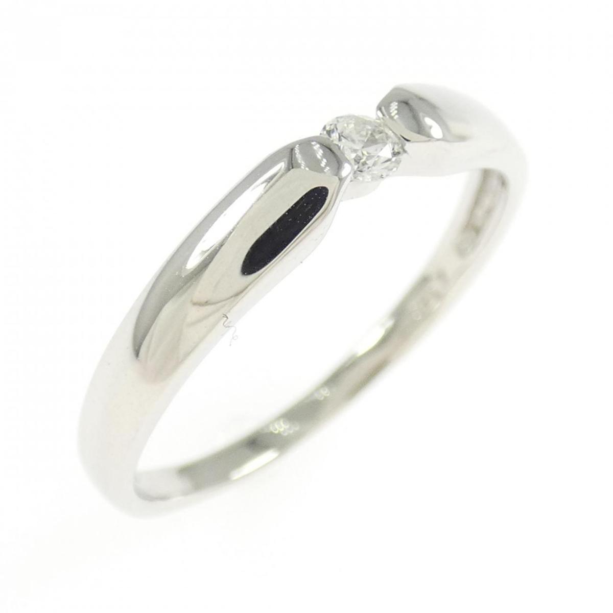PT900 ソリティア ダイヤモンド リング 0.07CT【中古】