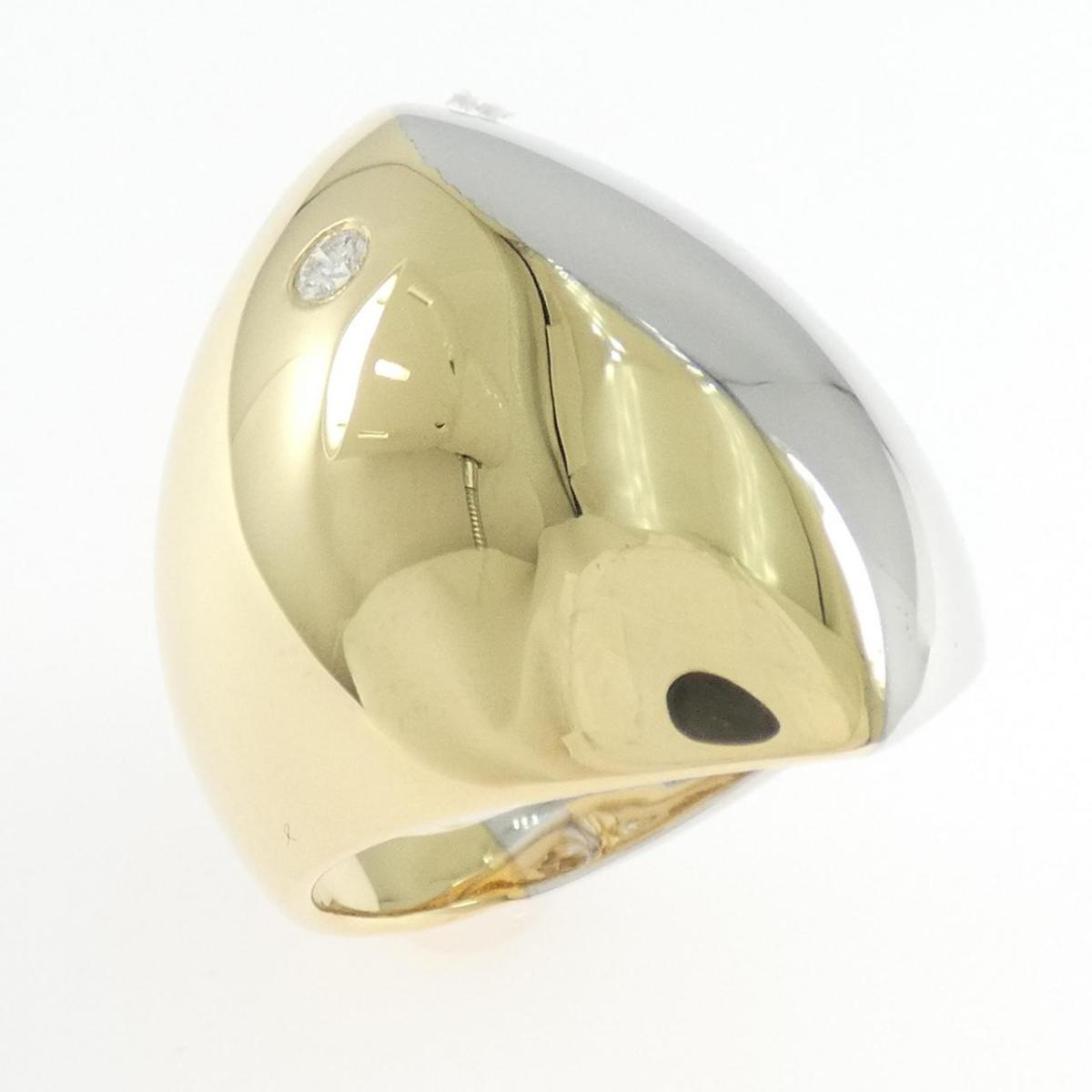 K18YG/K18WG ダイヤモンド リング【中古】