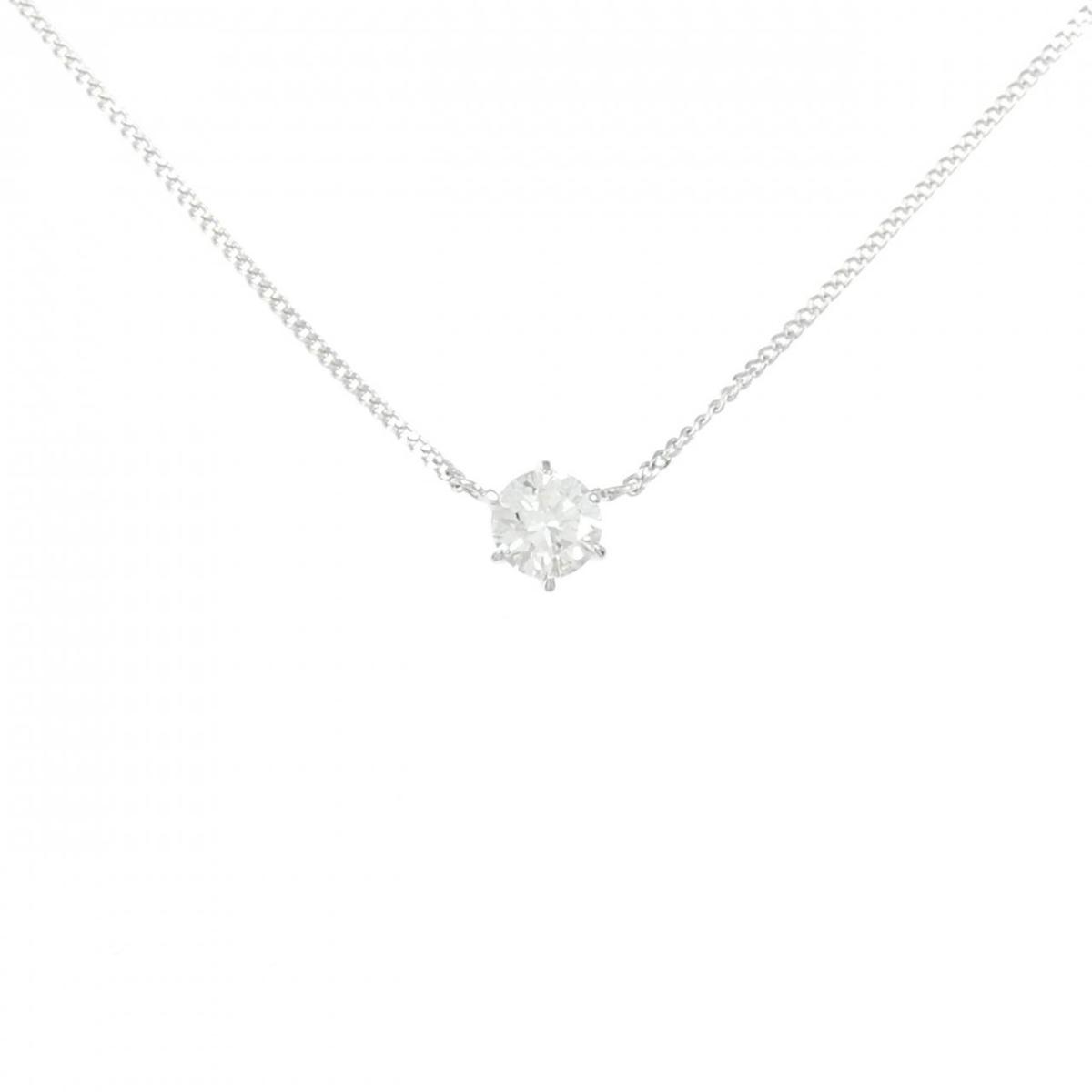 PT850 ソリティア ダイヤモンド ネックレス 0.49CT【中古】 55,330円