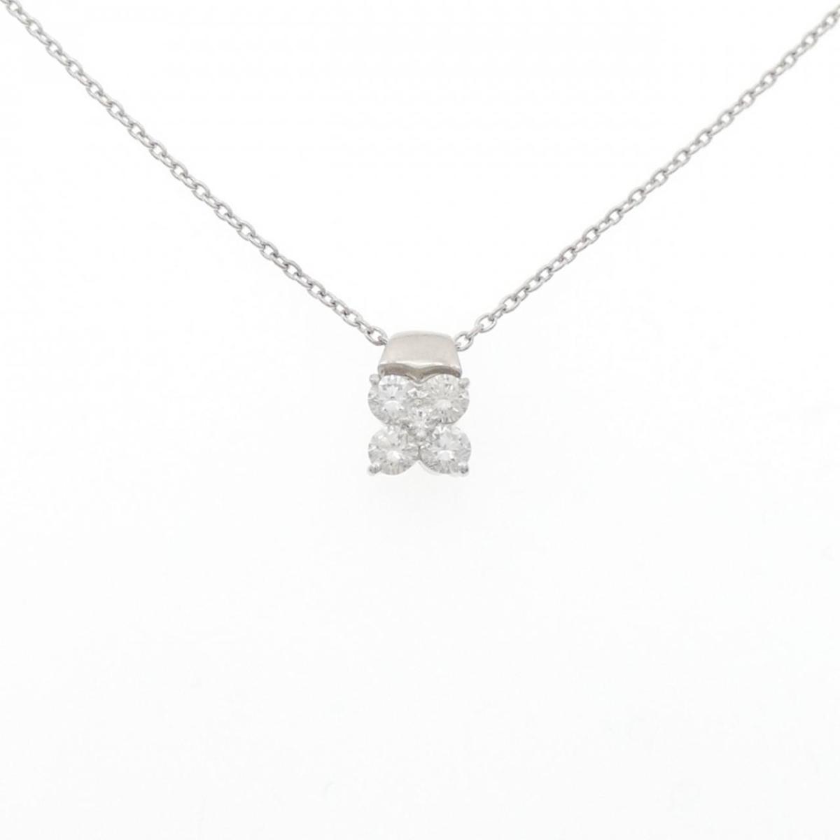 PT900/PT850 ダイヤモンド ネックレス 0.50CT【中古】