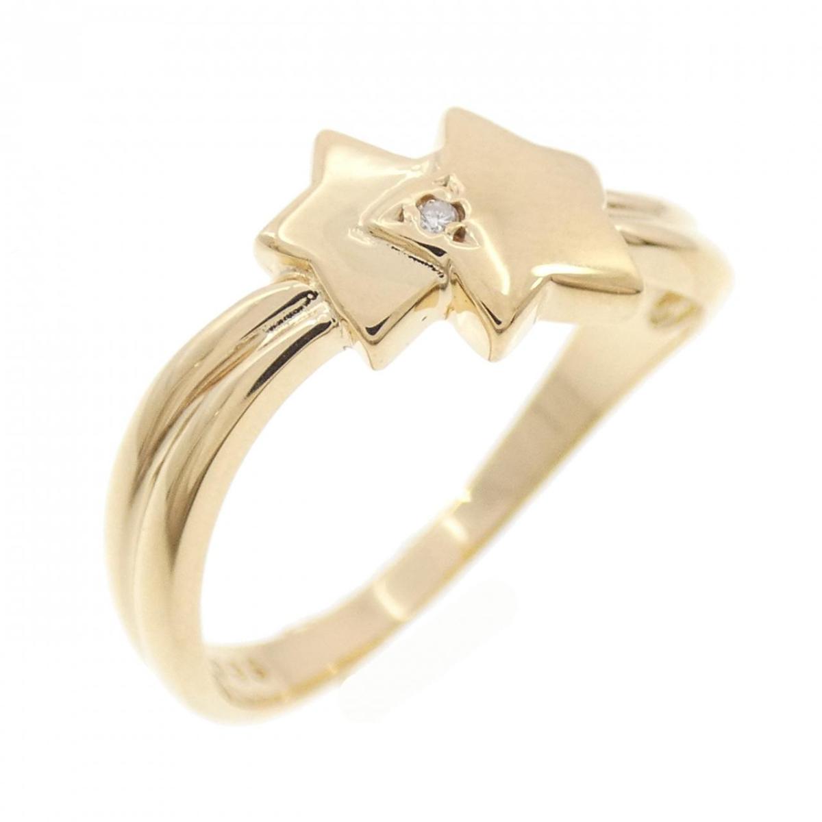 K18YG スター ダイヤモンド リング 0.005CT【中古】