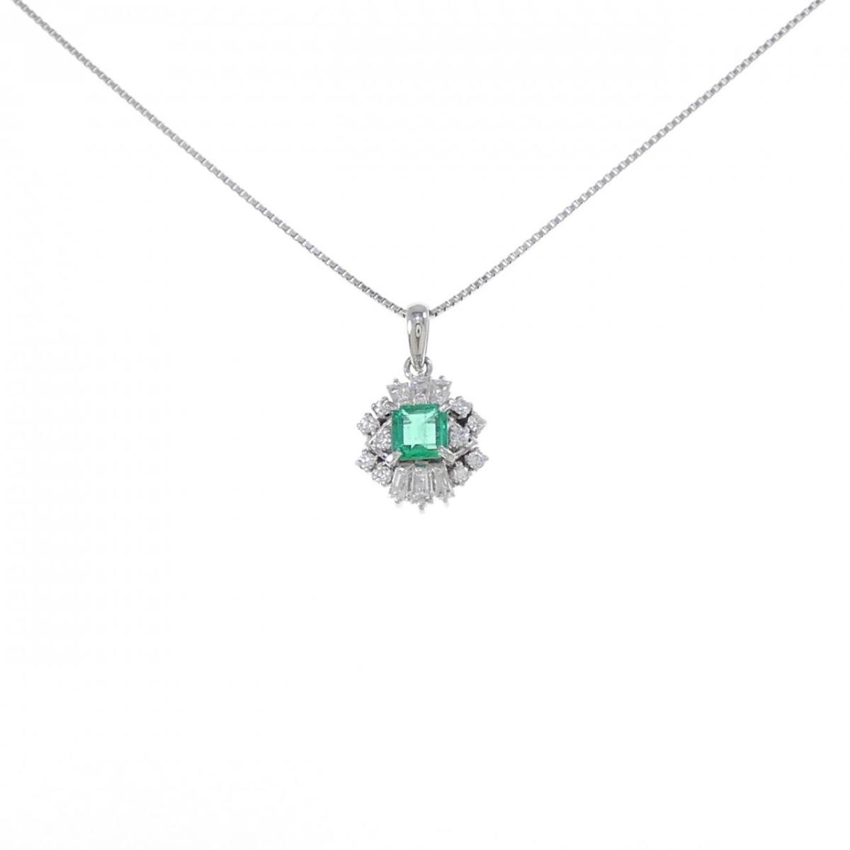PT900/PT850 エメラルド ネックレス 0.58CT【中古】｜KOMEHYO ONLINESTORE 店