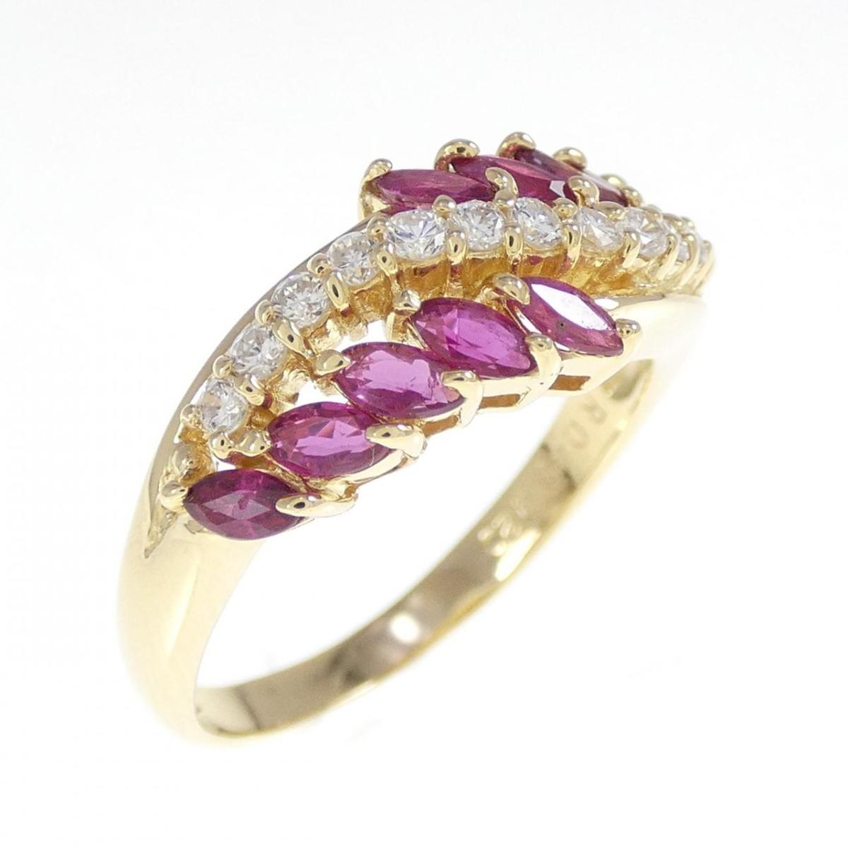 750YG ルビー リング 0.80CT【中古】