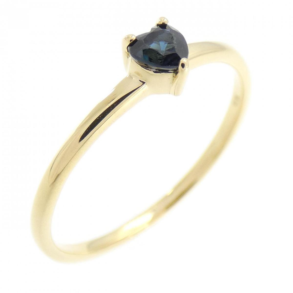 K18YG ハート サファイヤ リング【中古】 25,988円