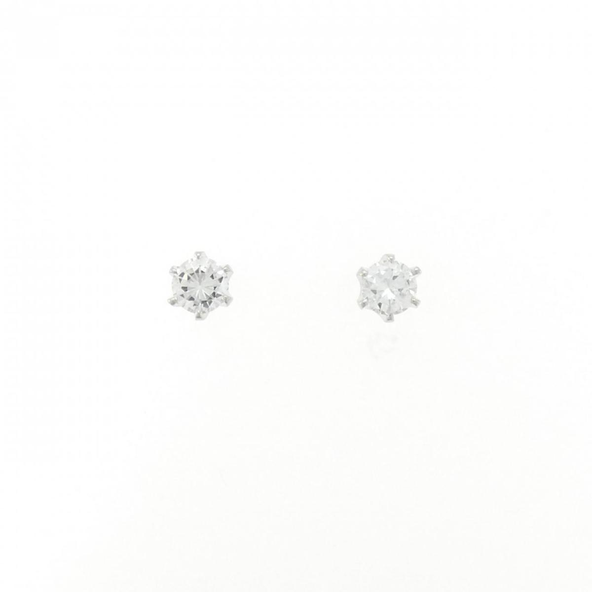 PT850/PT900 ソリティア ダイヤモンド ピアス 0.605CT【中古】｜KOMEHYO ONLINESTORE 店 82,830円