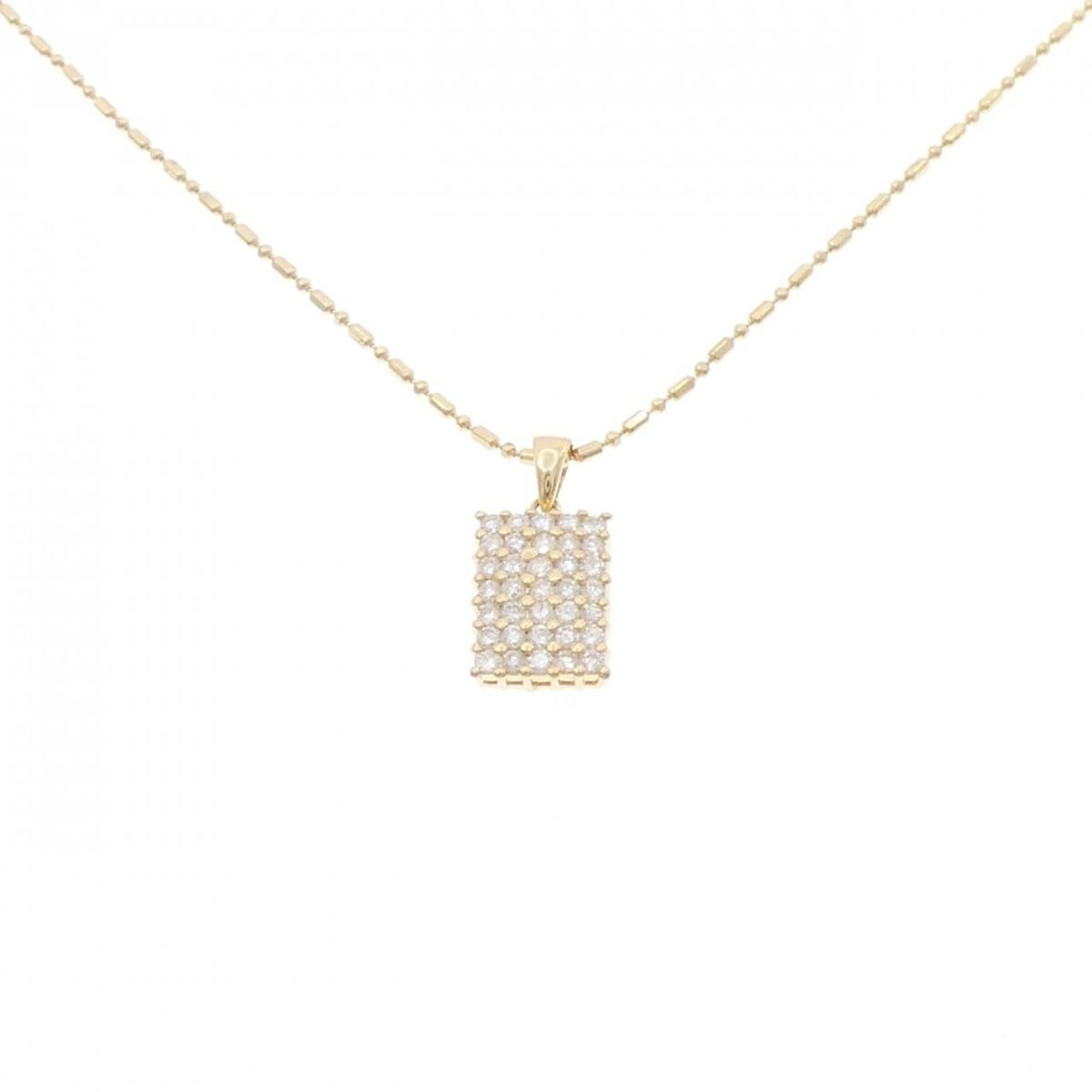 K18YG ダイヤモンド ネックレス 0.64CT【中古】
