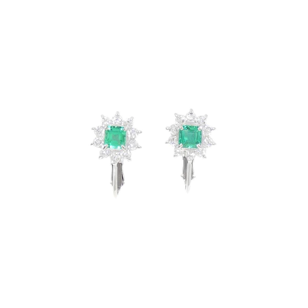 PT850 エメラルド イヤリング 0.72CT【中古】