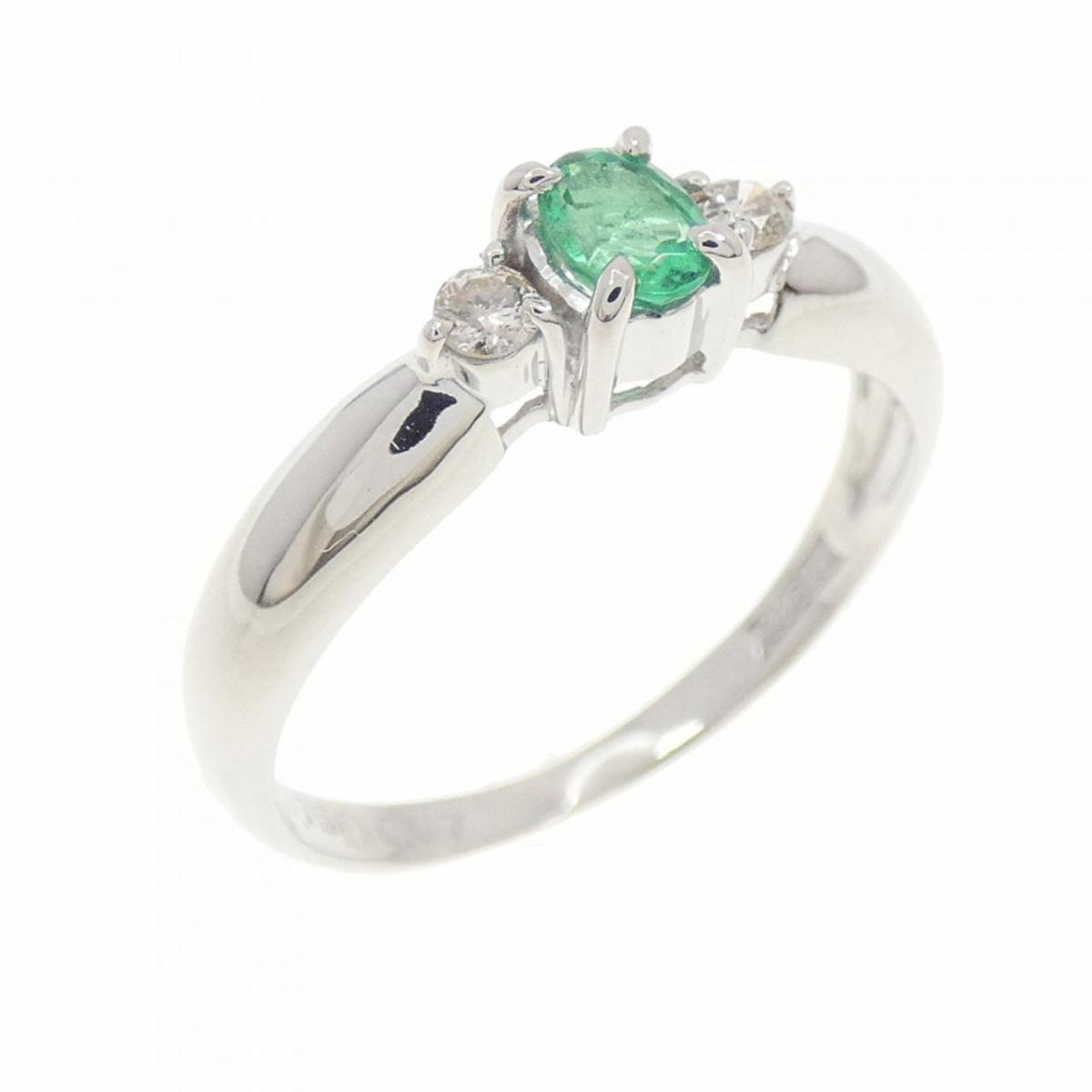 PT900 エメラルド リング 0.15CT【中古】